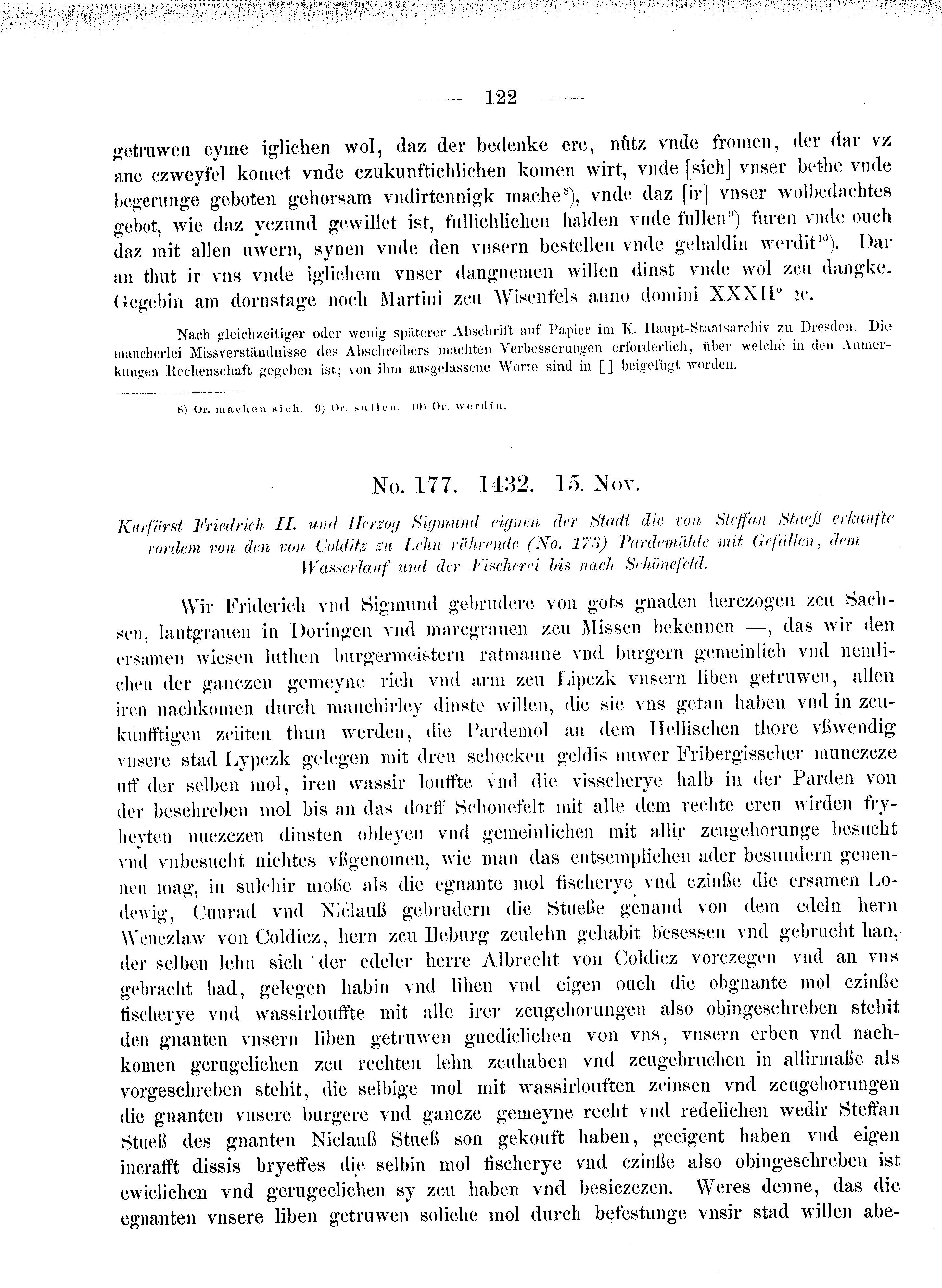 Historische Urkunde Seite 122 aus Band cds2_08