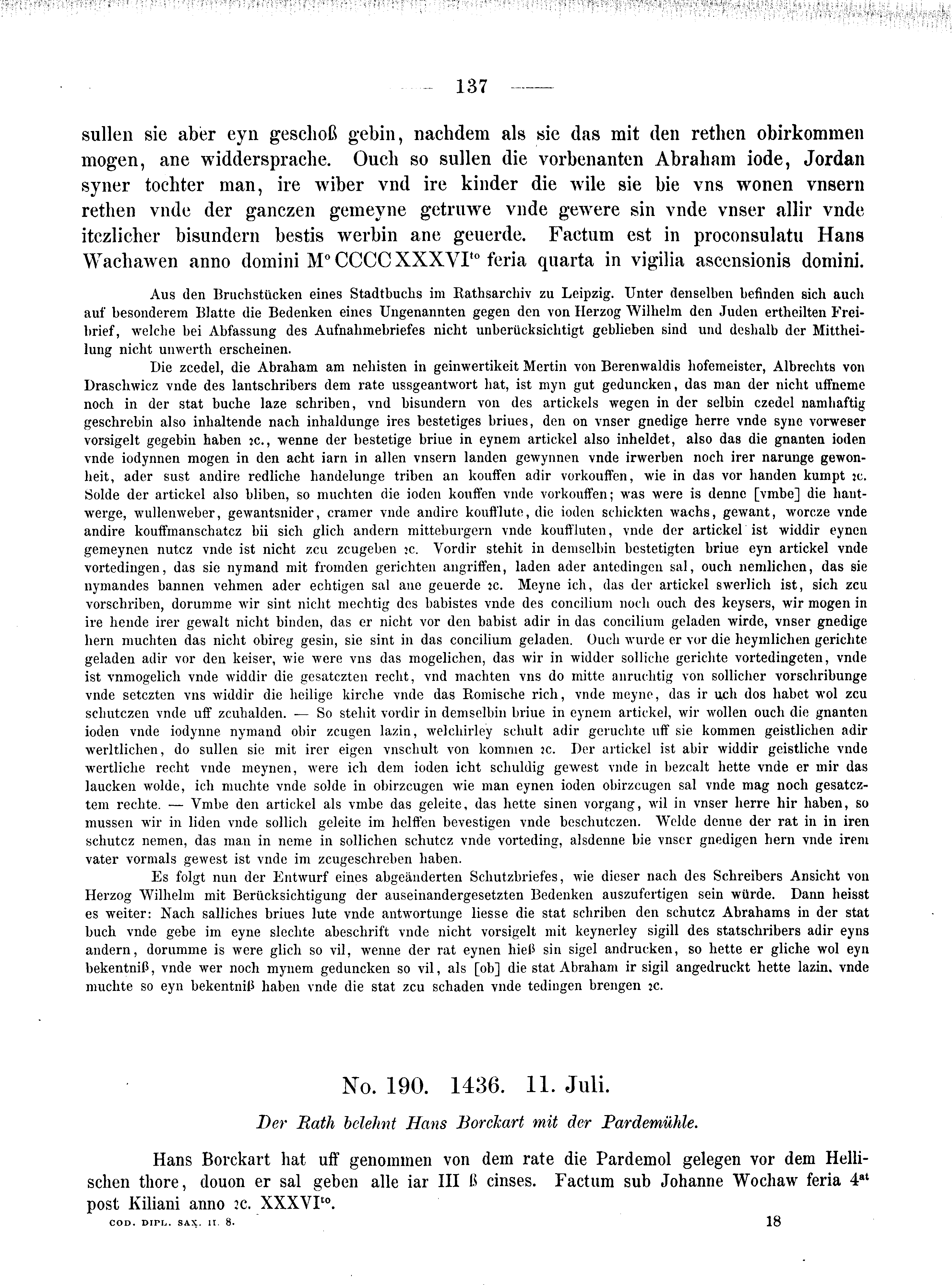 Historische Urkunde Seite 137 aus Band cds2_08