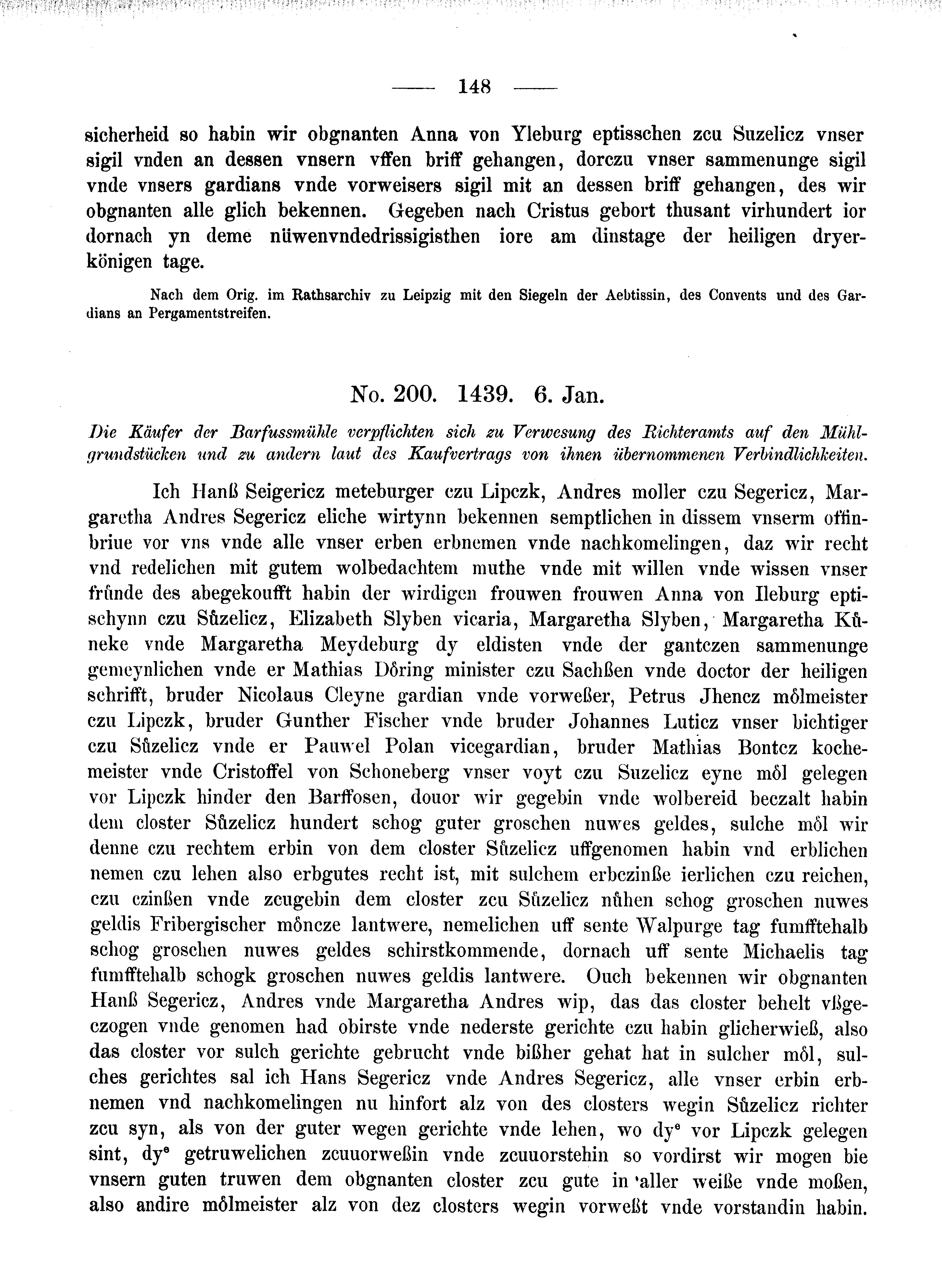 Historische Urkunde Seite 148 aus Band cds2_08