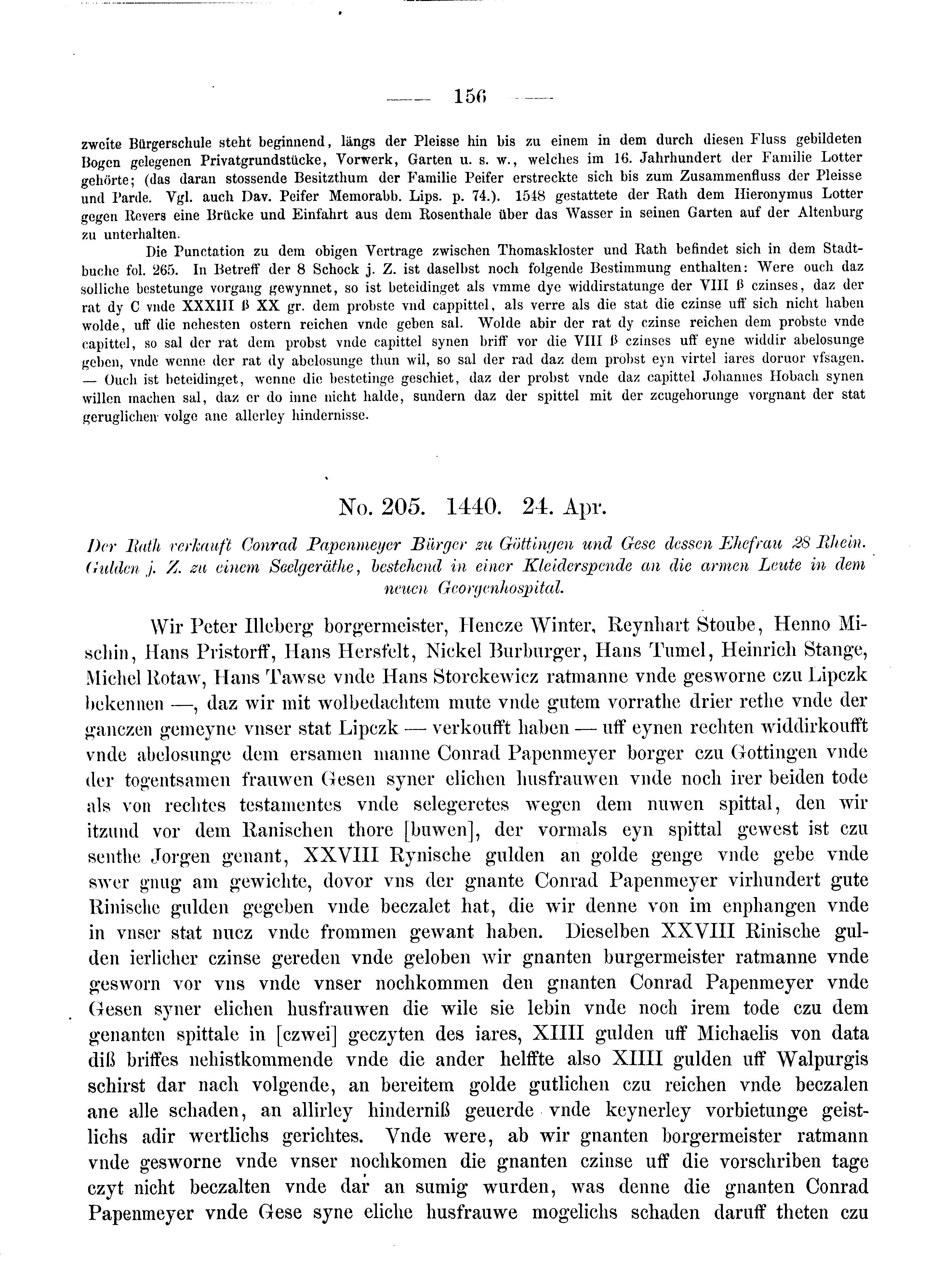 Historische Urkunde Seite 156 aus Band cds2_08