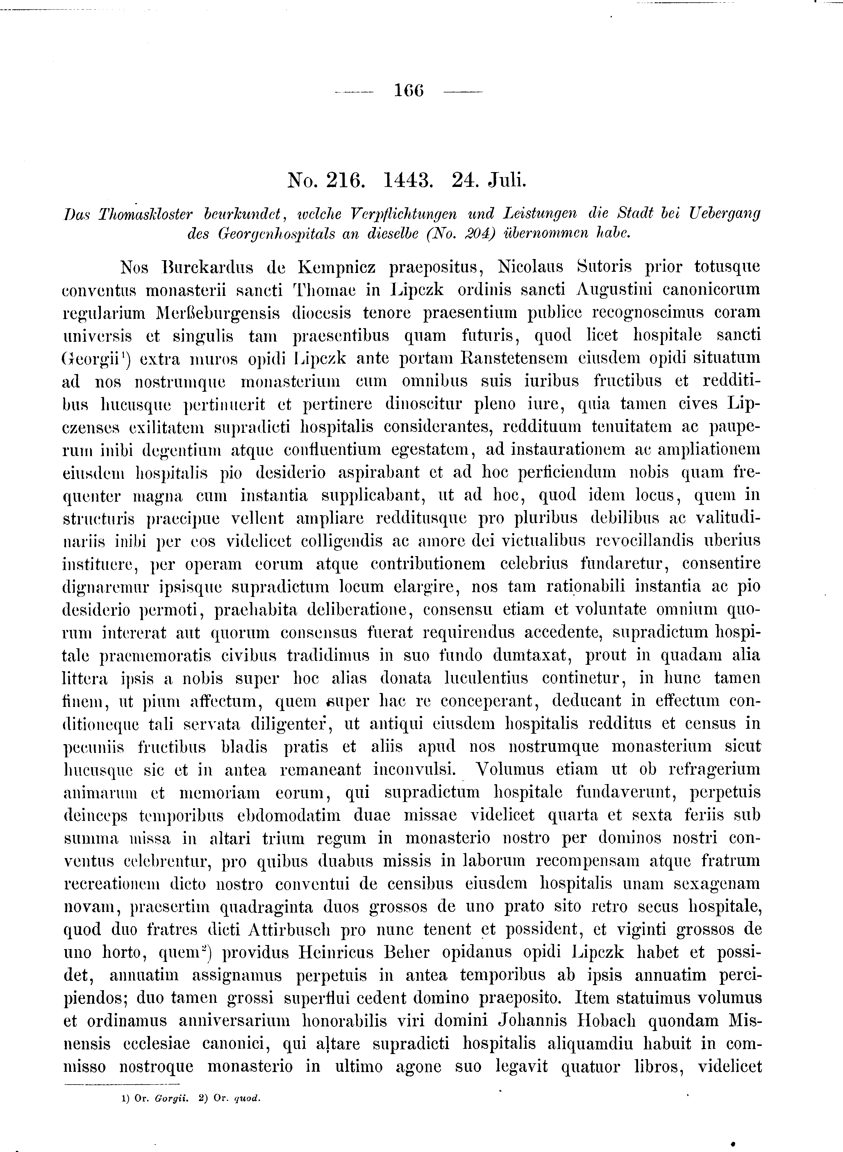 Historische Urkunde Seite 166 aus Band cds2_08