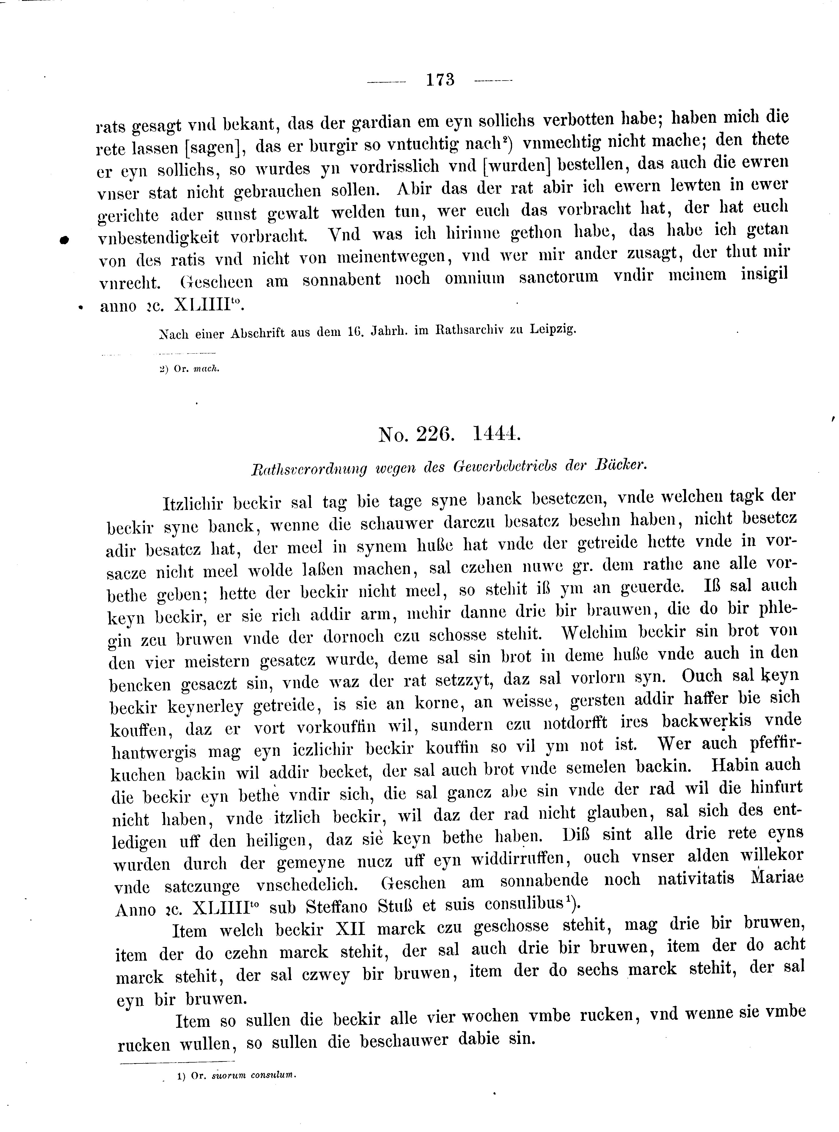 Historische Urkunde Seite 173 aus Band cds2_08