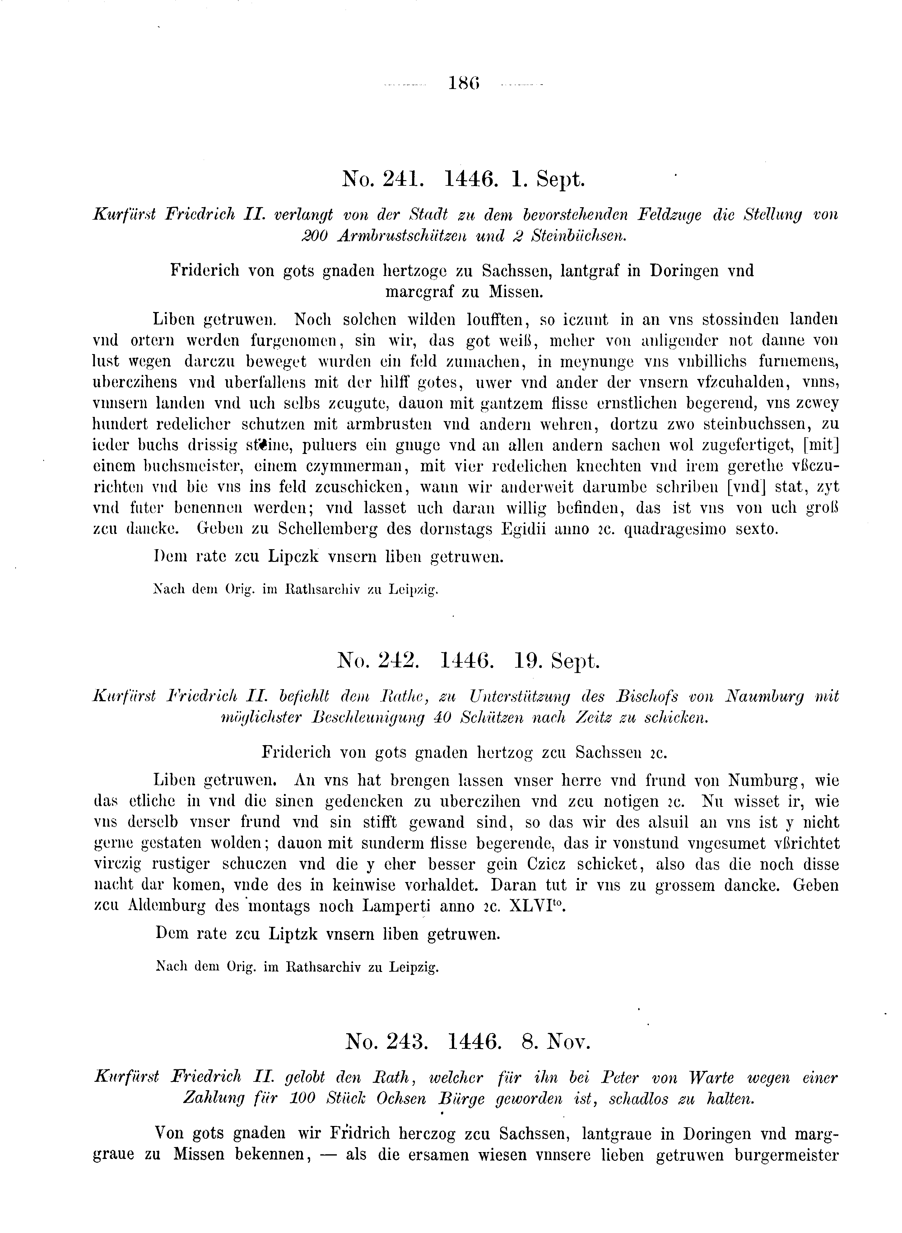 Historische Urkunde Seite 186 aus Band cds2_08