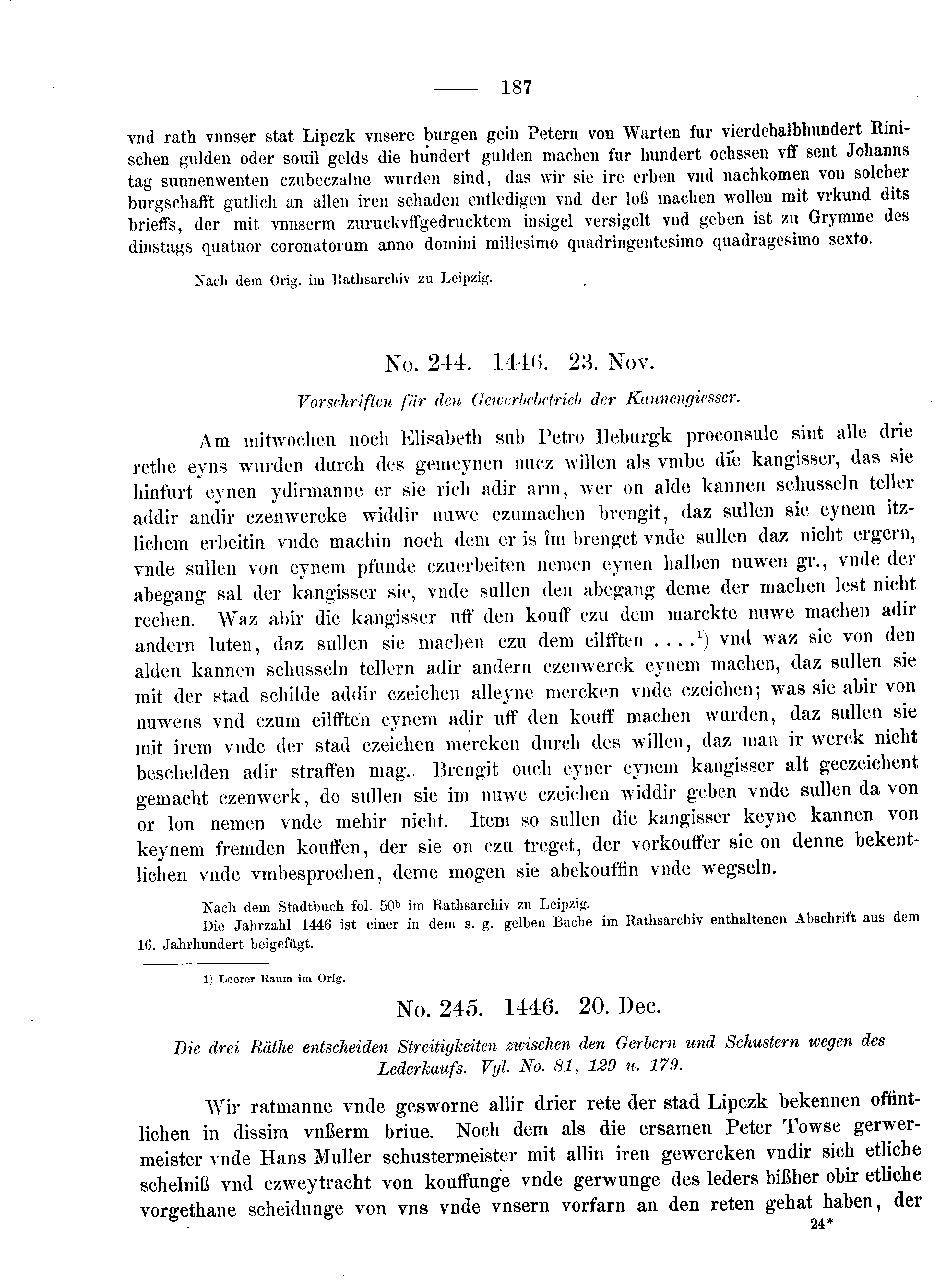 Historische Urkunde Seite 187 aus Band cds2_08