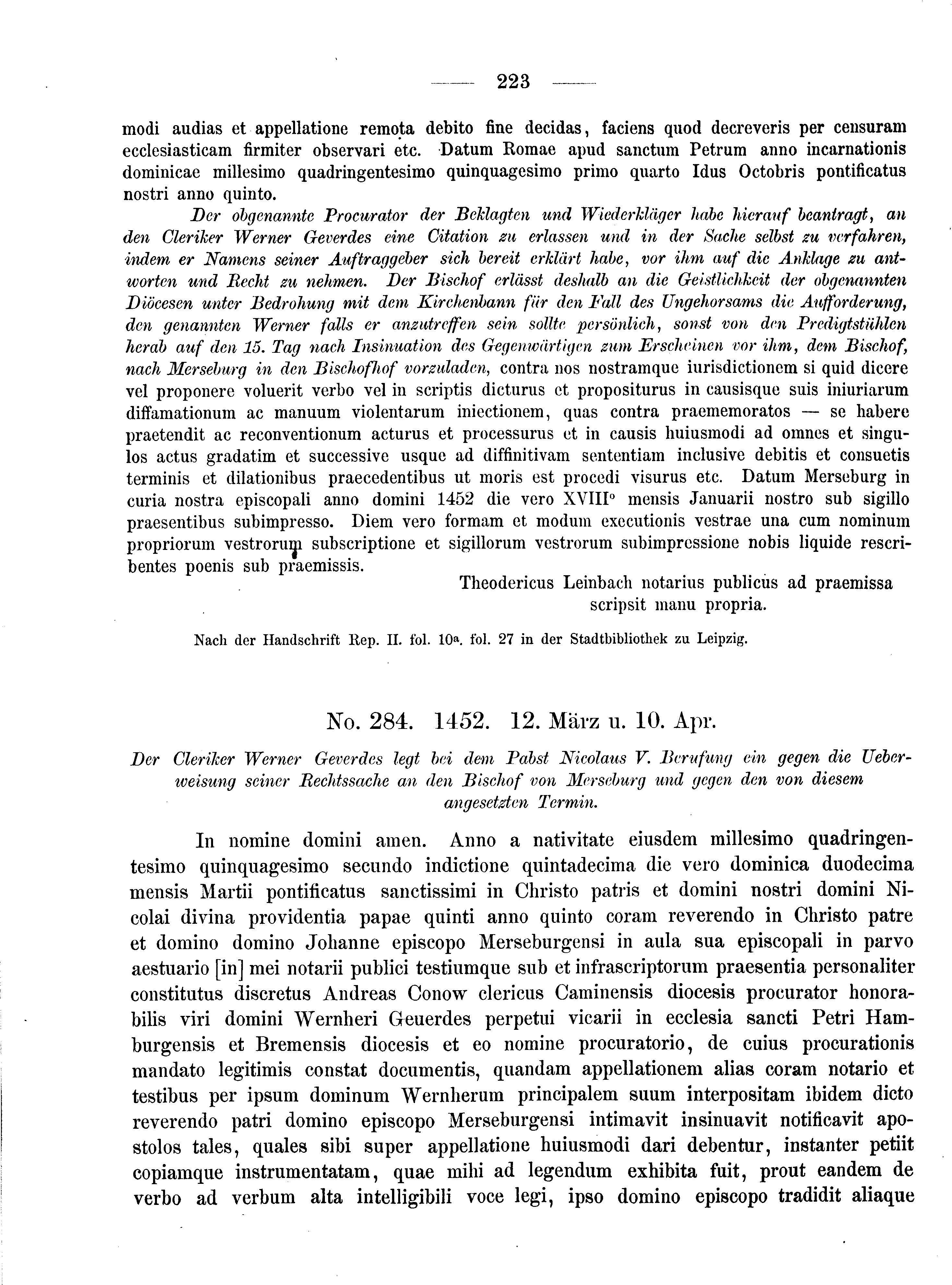 Historische Urkunde Seite 223 aus Band cds2_08