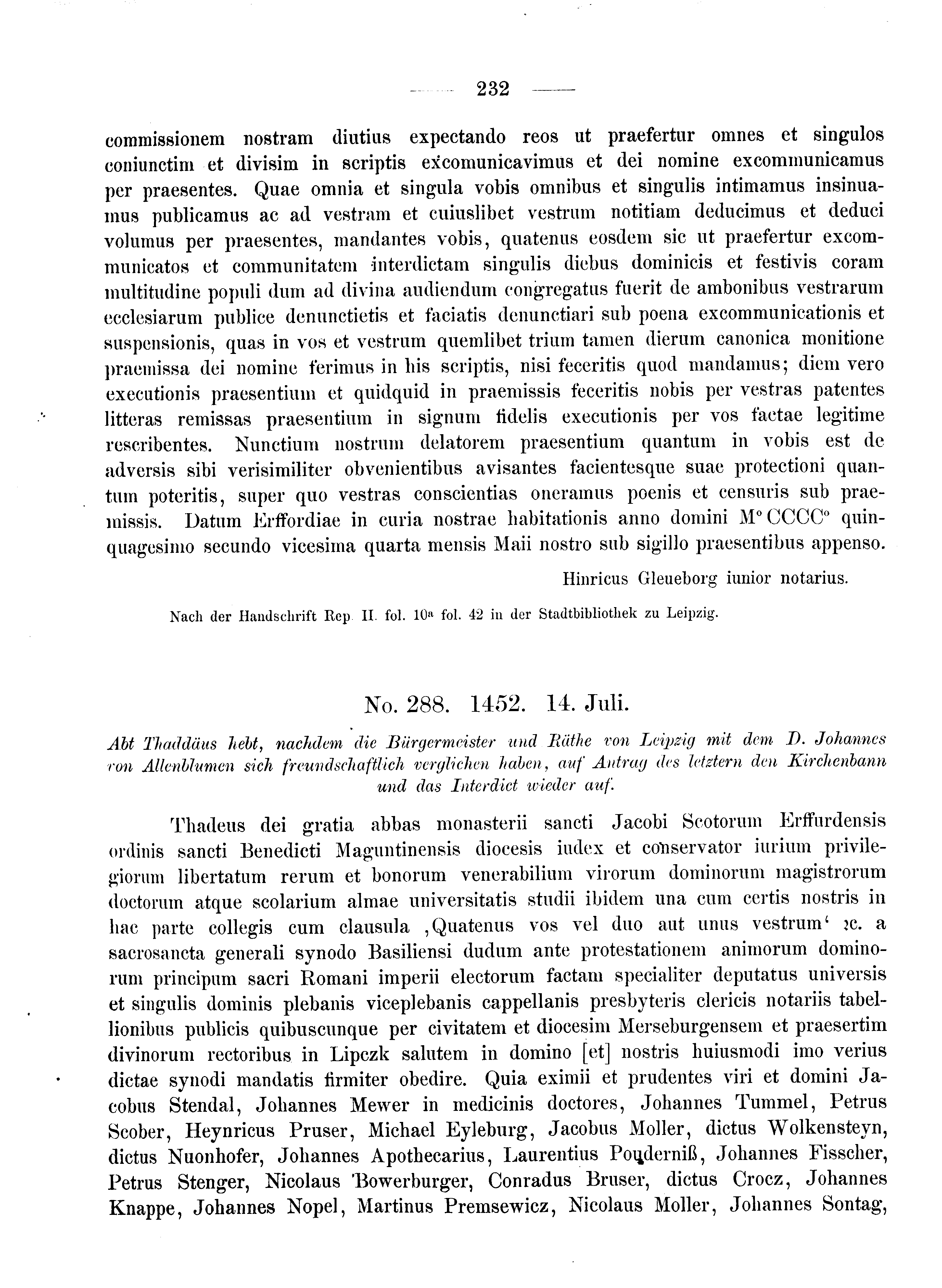 Historische Urkunde Seite 232 aus Band cds2_08