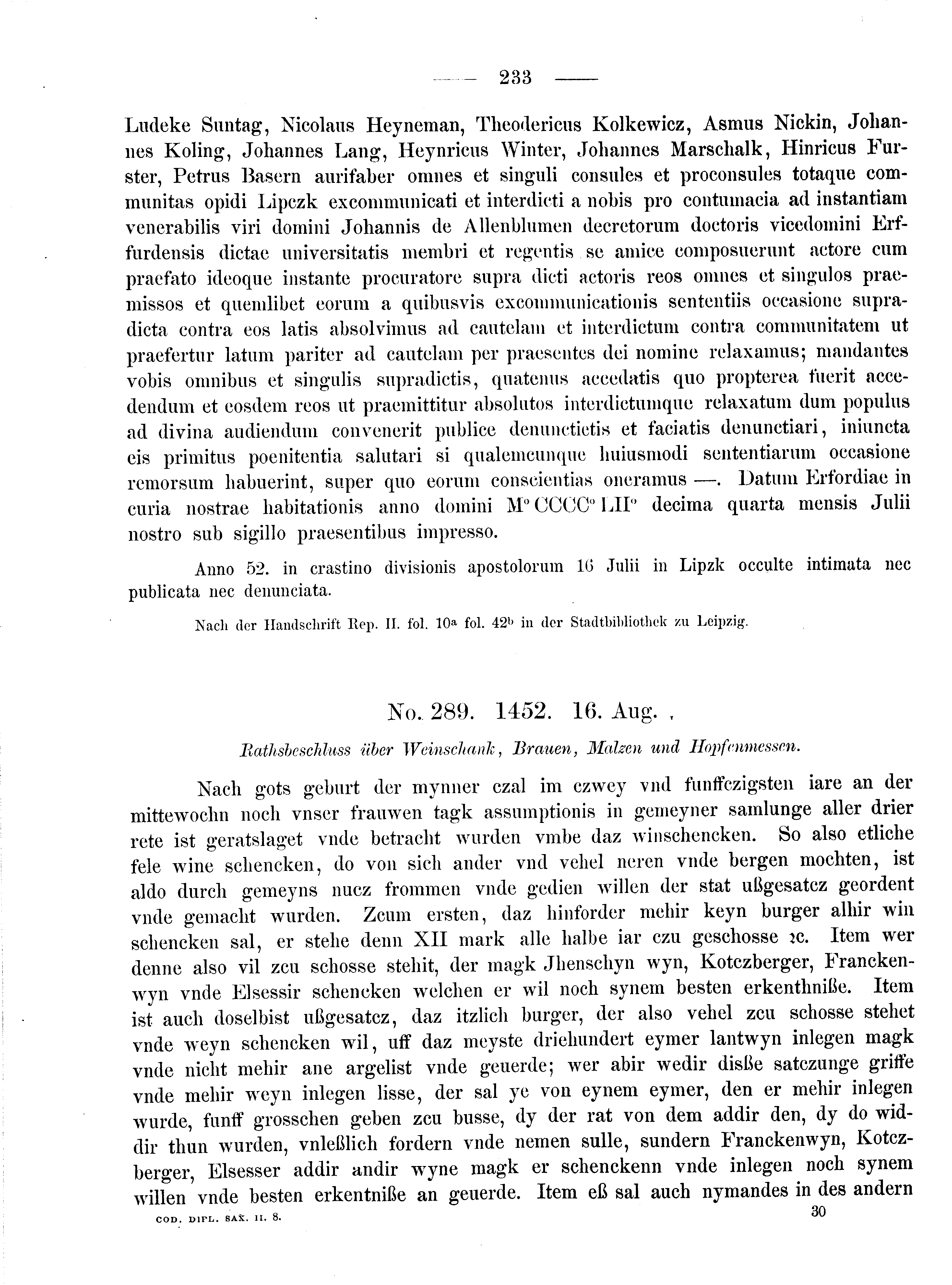 Historische Urkunde Seite 233 aus Band cds2_08