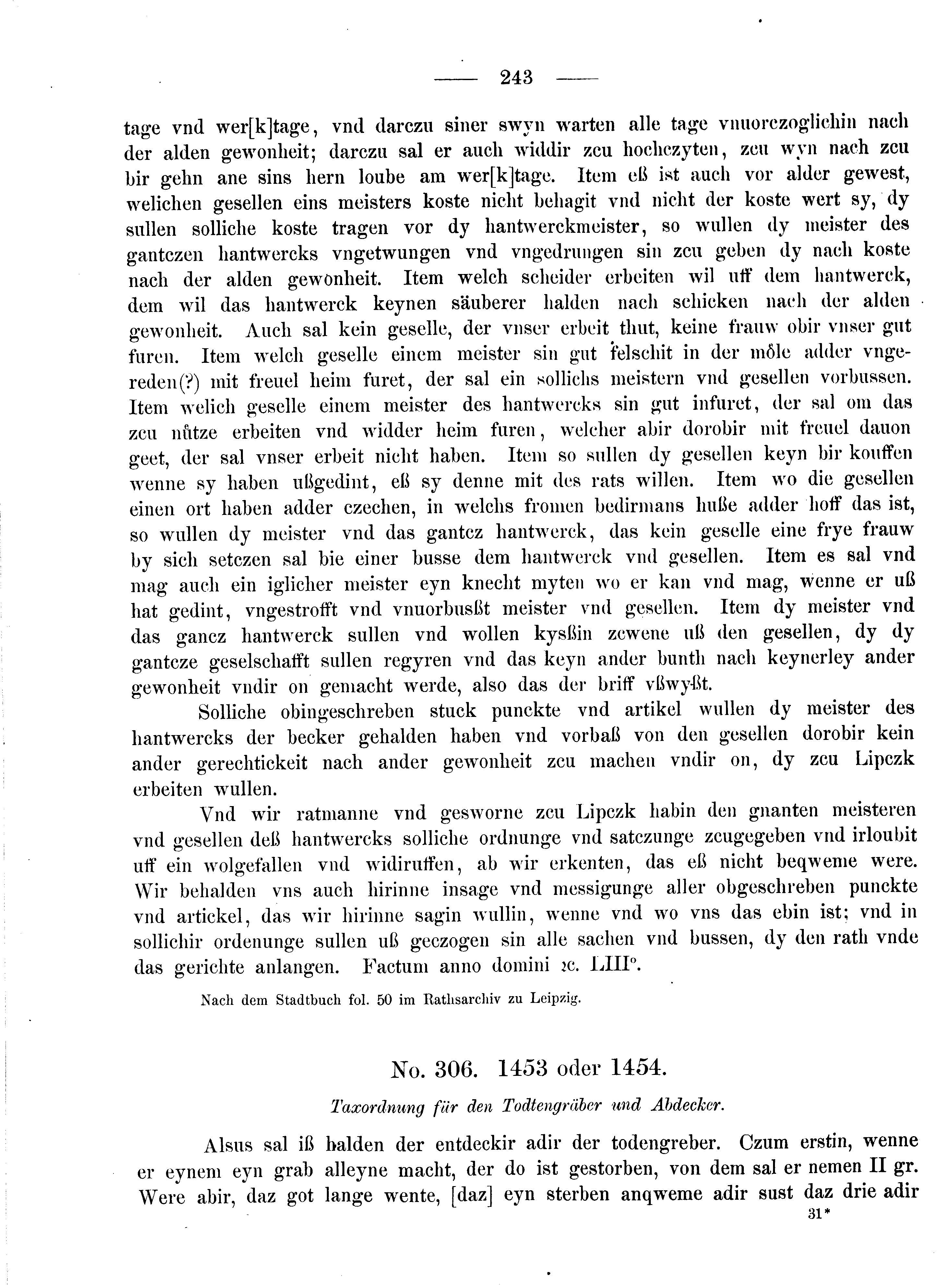Historische Urkunde Seite 243 aus Band cds2_08
