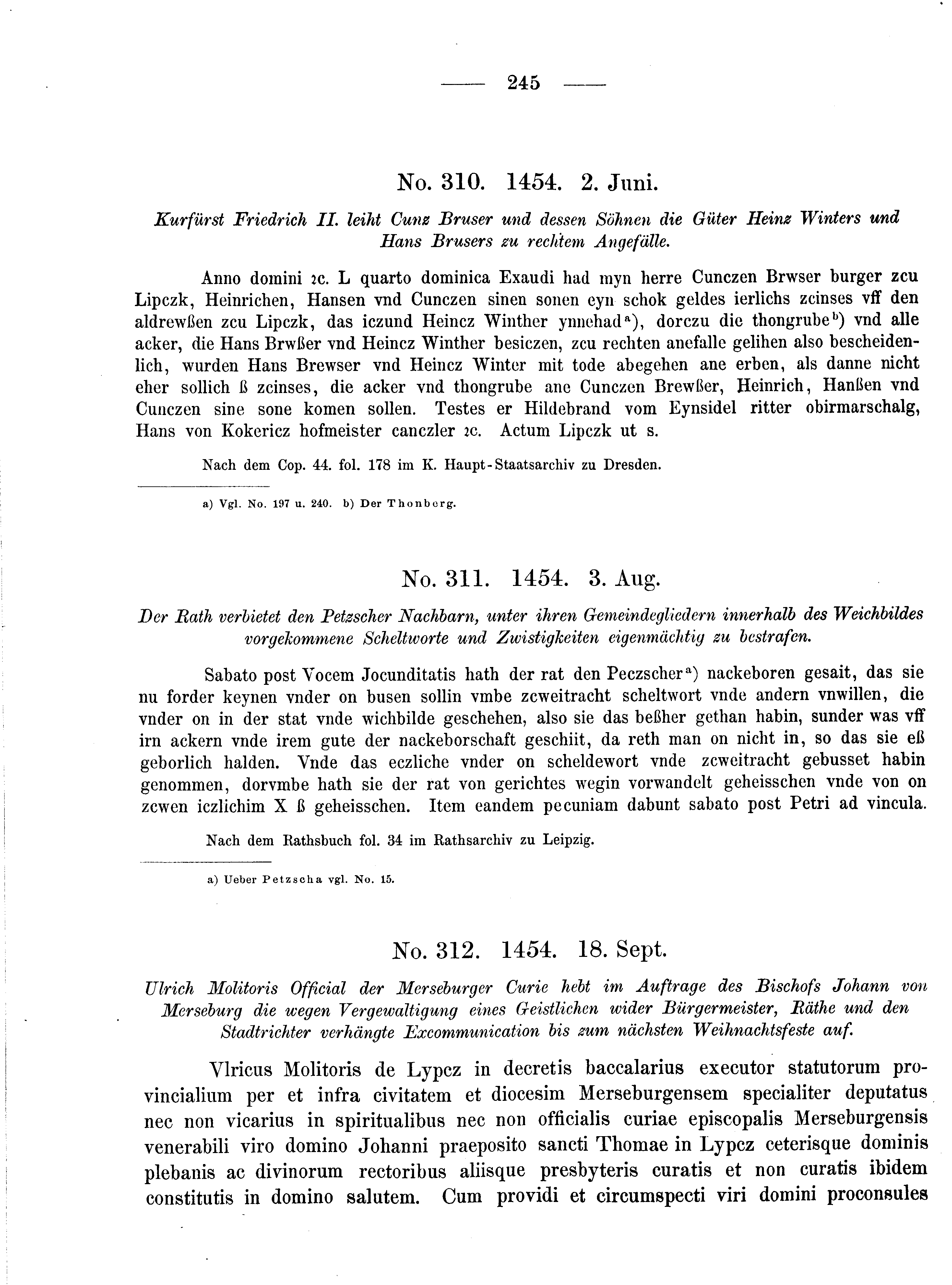 Historische Urkunde Seite 245 aus Band cds2_08