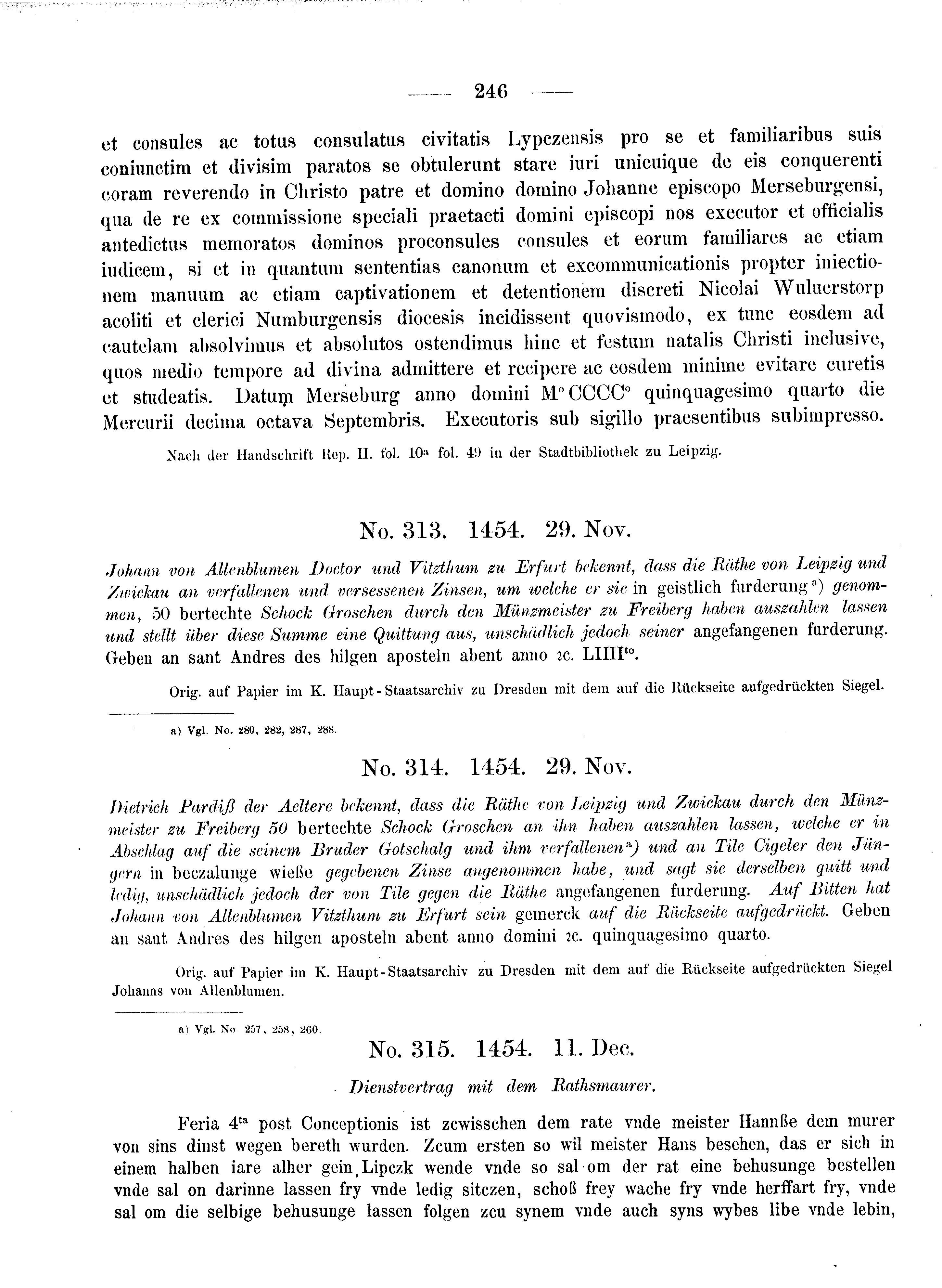 Historische Urkunde Seite 246 aus Band cds2_08