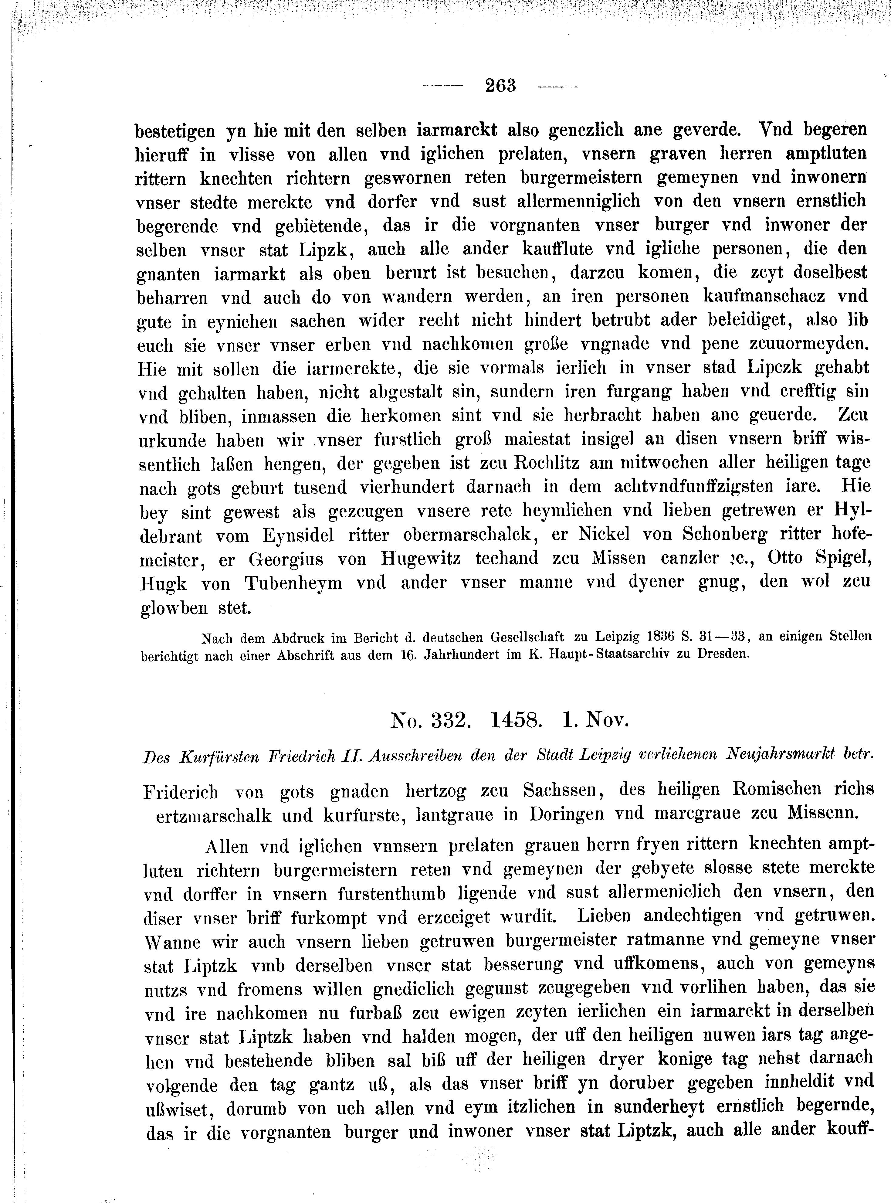 Historische Urkunde Seite 263 aus Band cds2_08