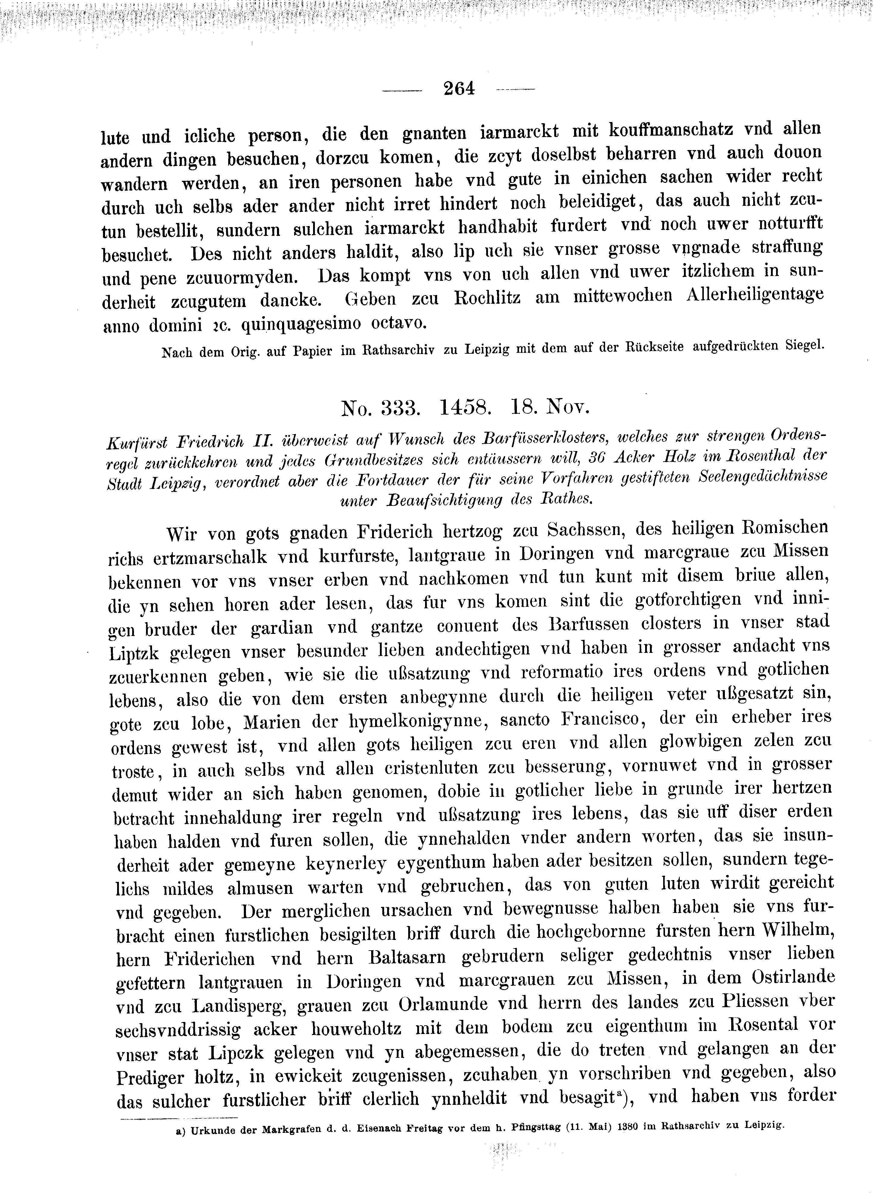 Historische Urkunde Seite 264 aus Band cds2_08