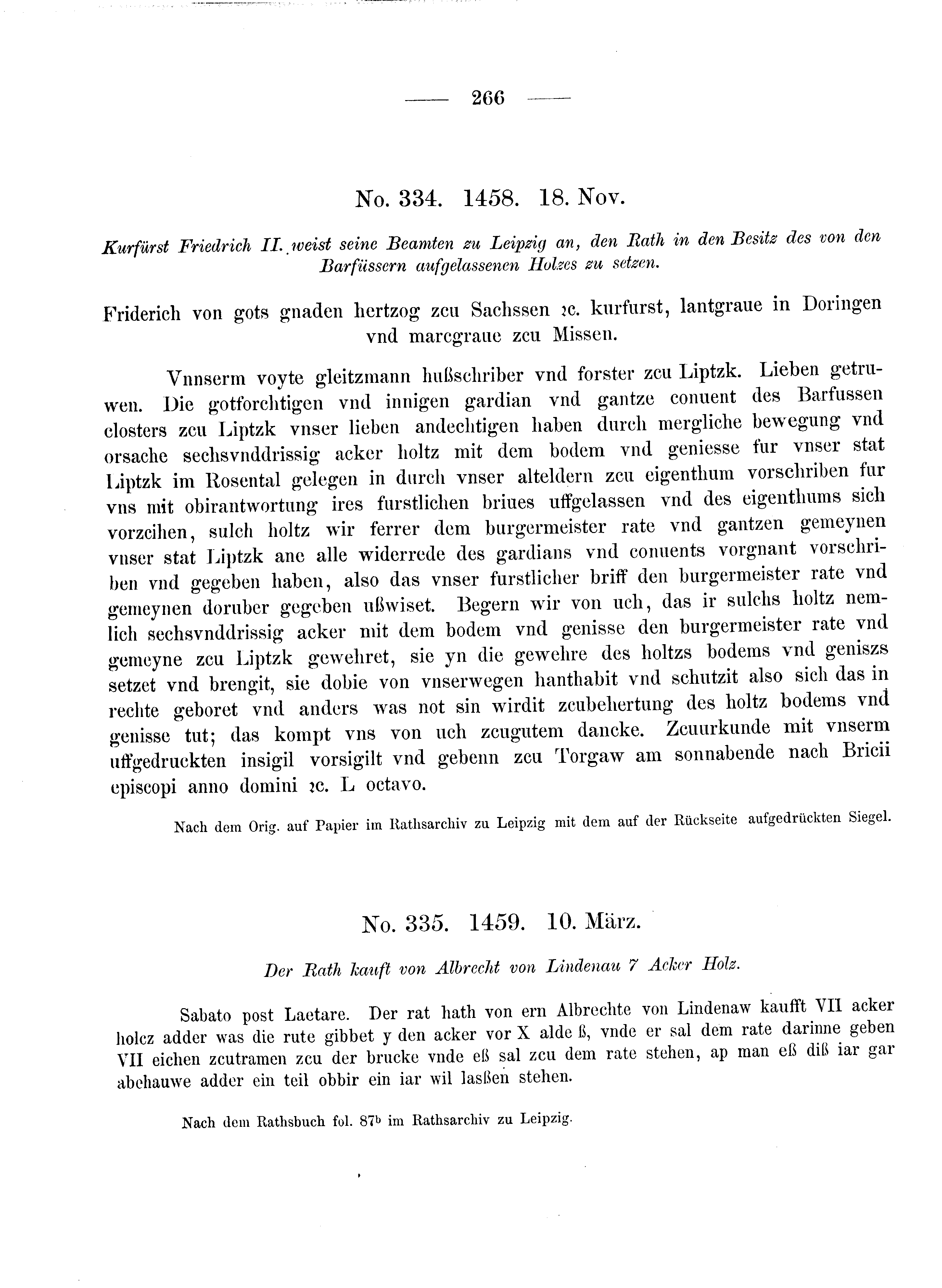 Historische Urkunde Seite 266 aus Band cds2_08