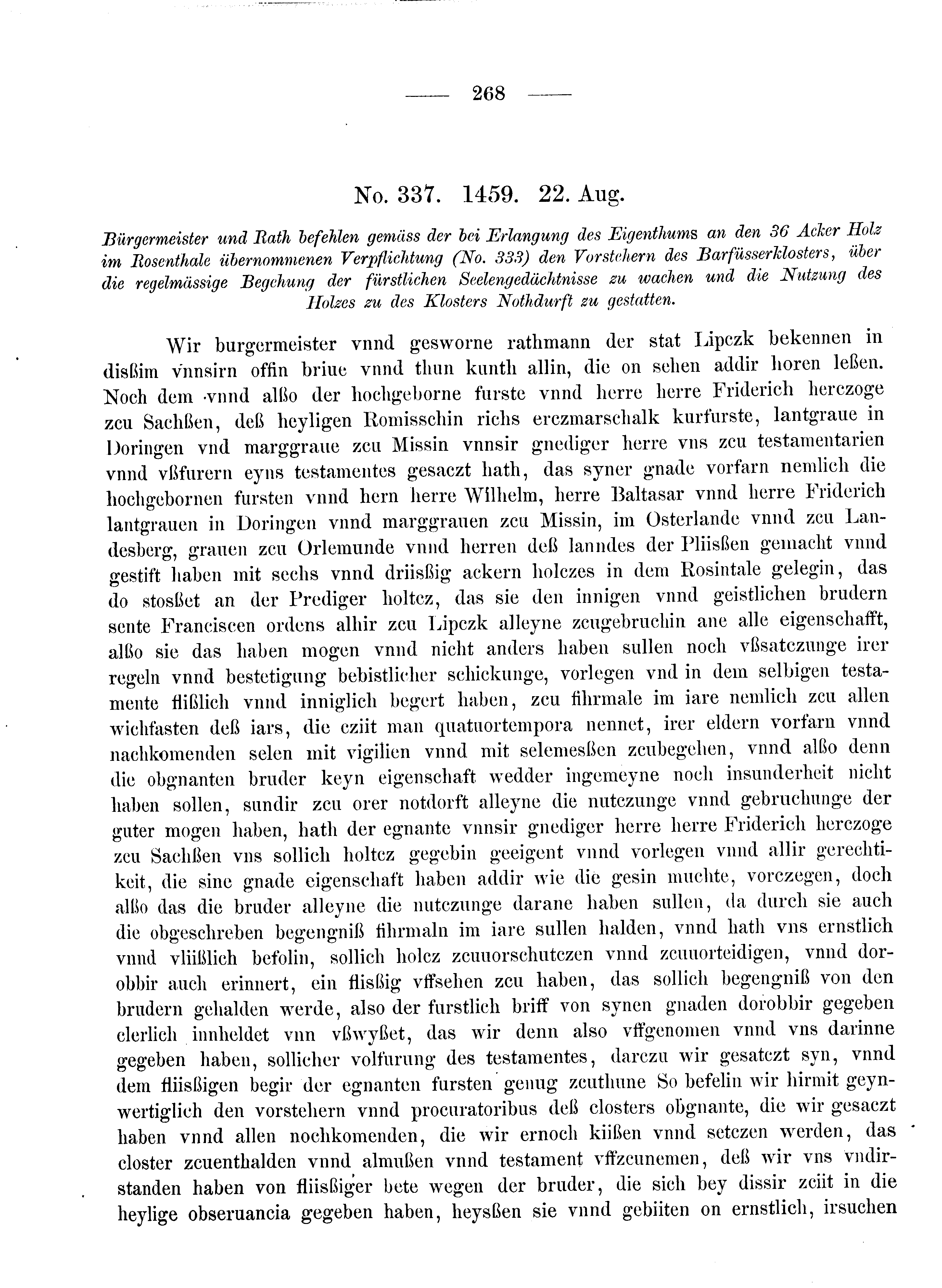 Historische Urkunde Seite 268 aus Band cds2_08