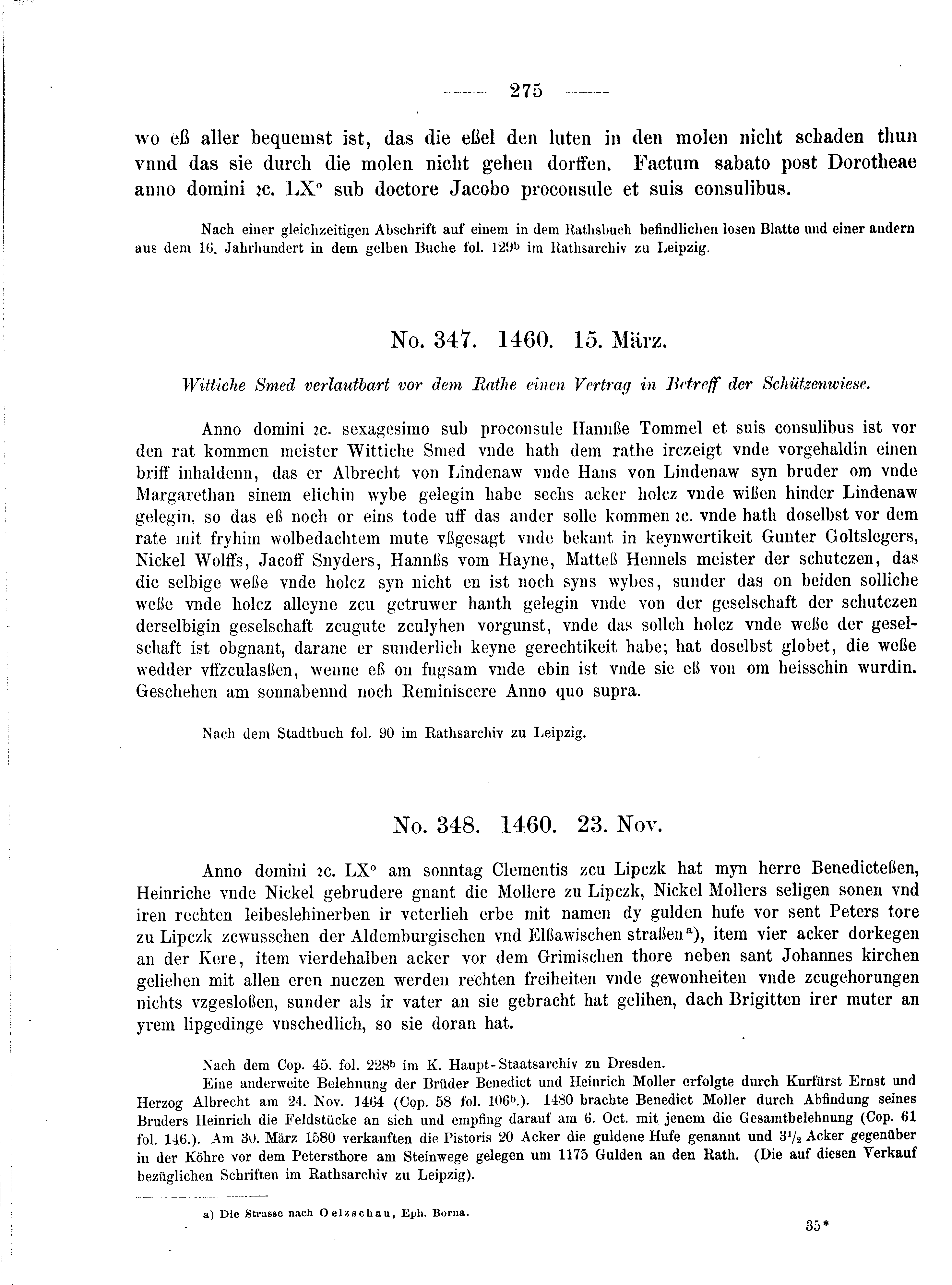 Historische Urkunde Seite 275 aus Band cds2_08