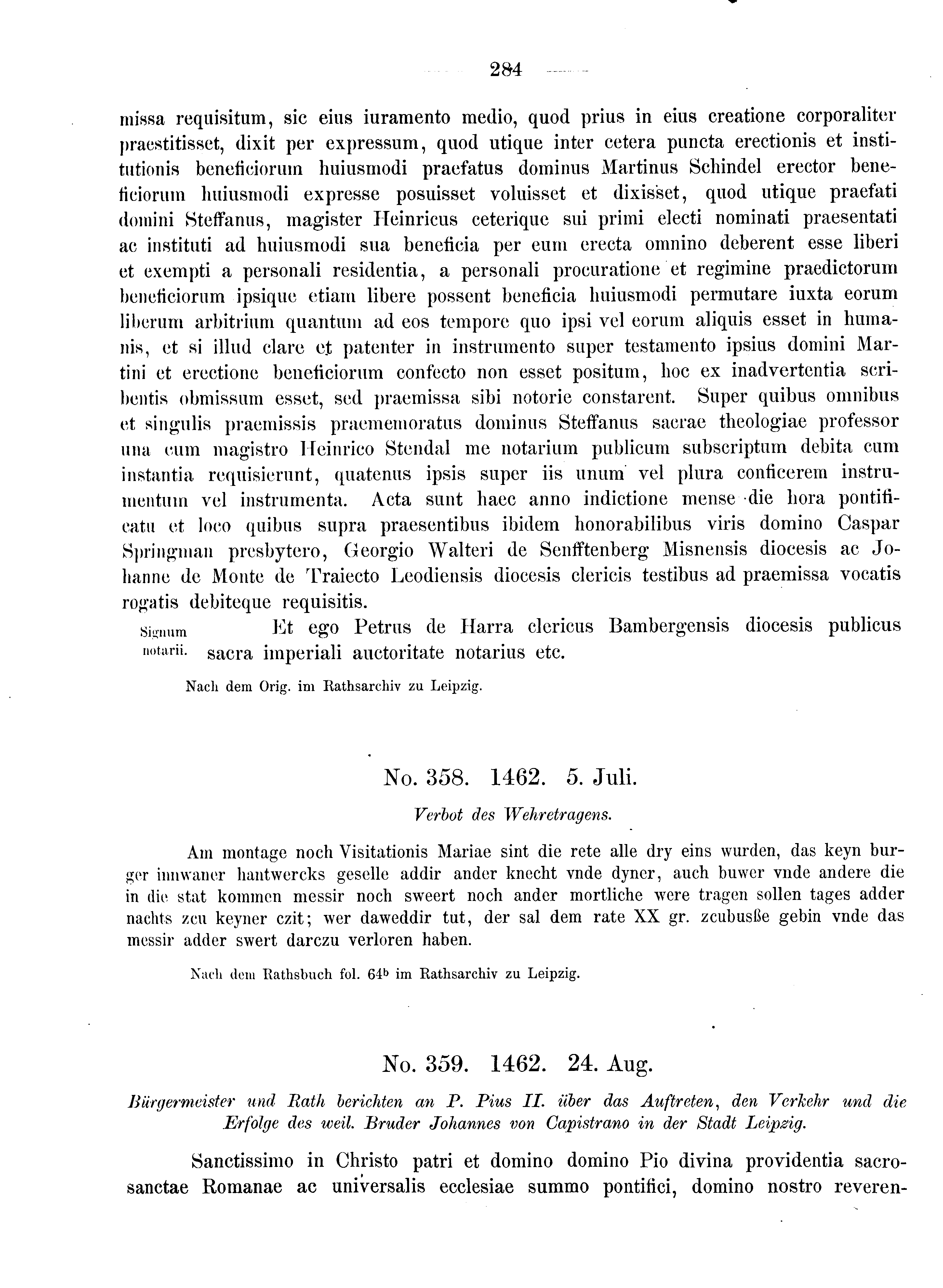 Historische Urkunde Seite 284 aus Band cds2_08