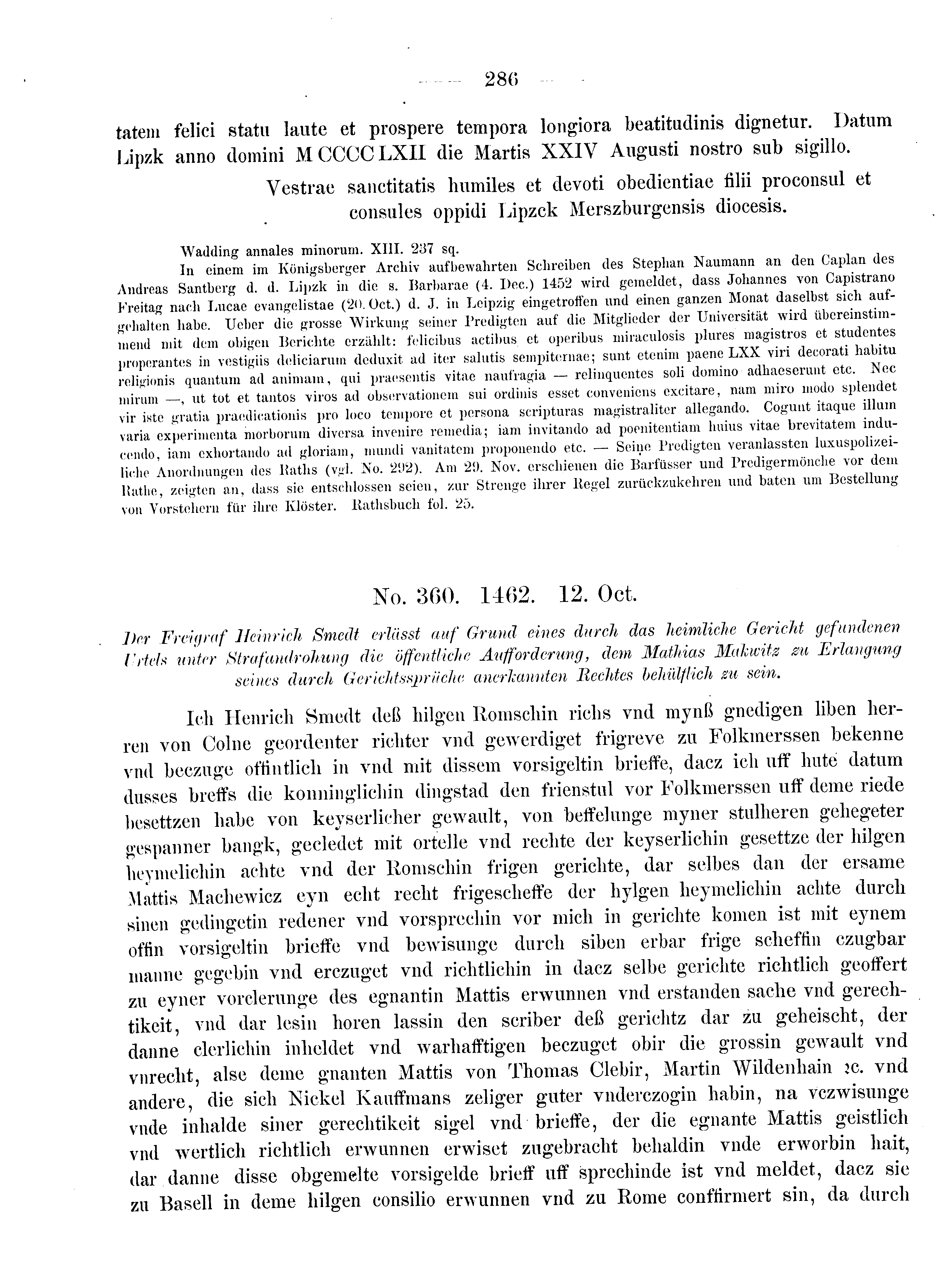 Historische Urkunde Seite 286 aus Band cds2_08