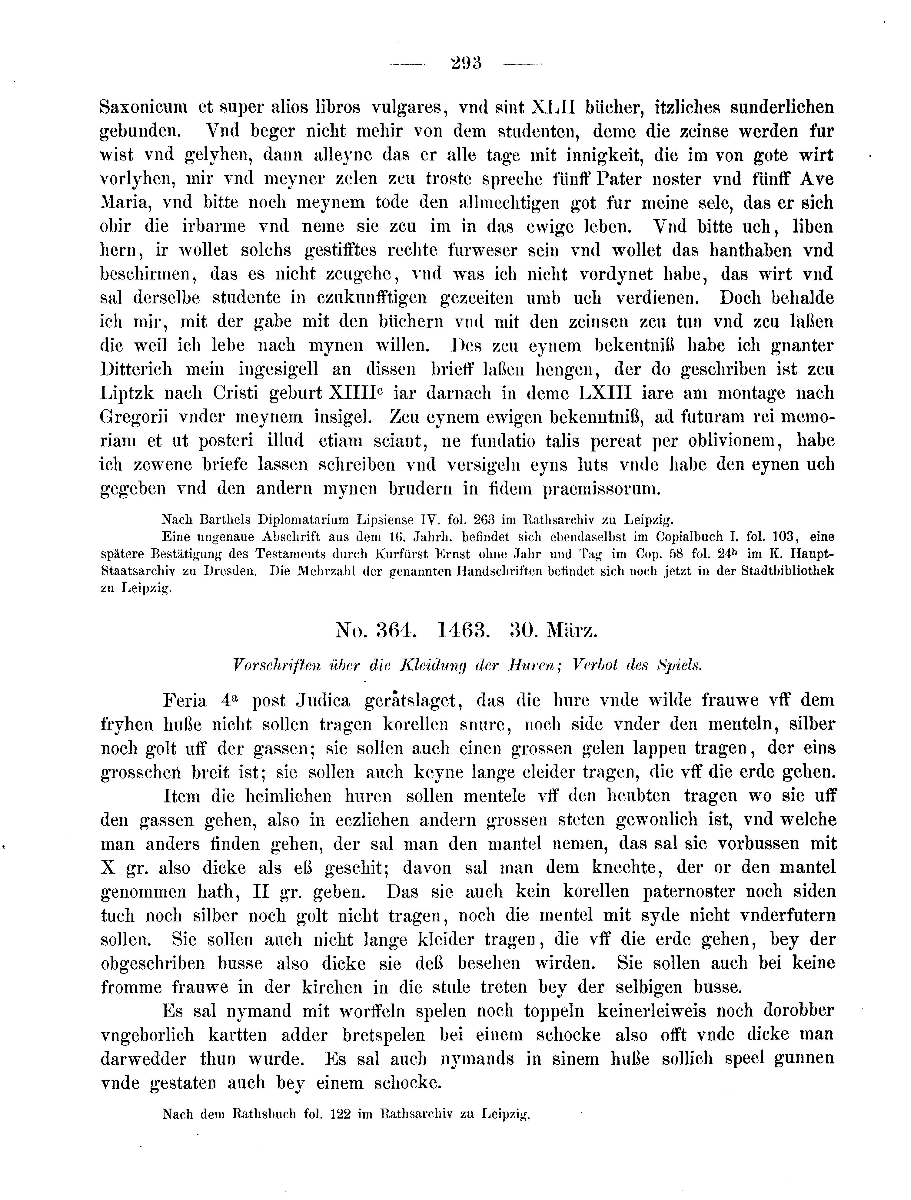 Historische Urkunde Seite 293 aus Band cds2_08