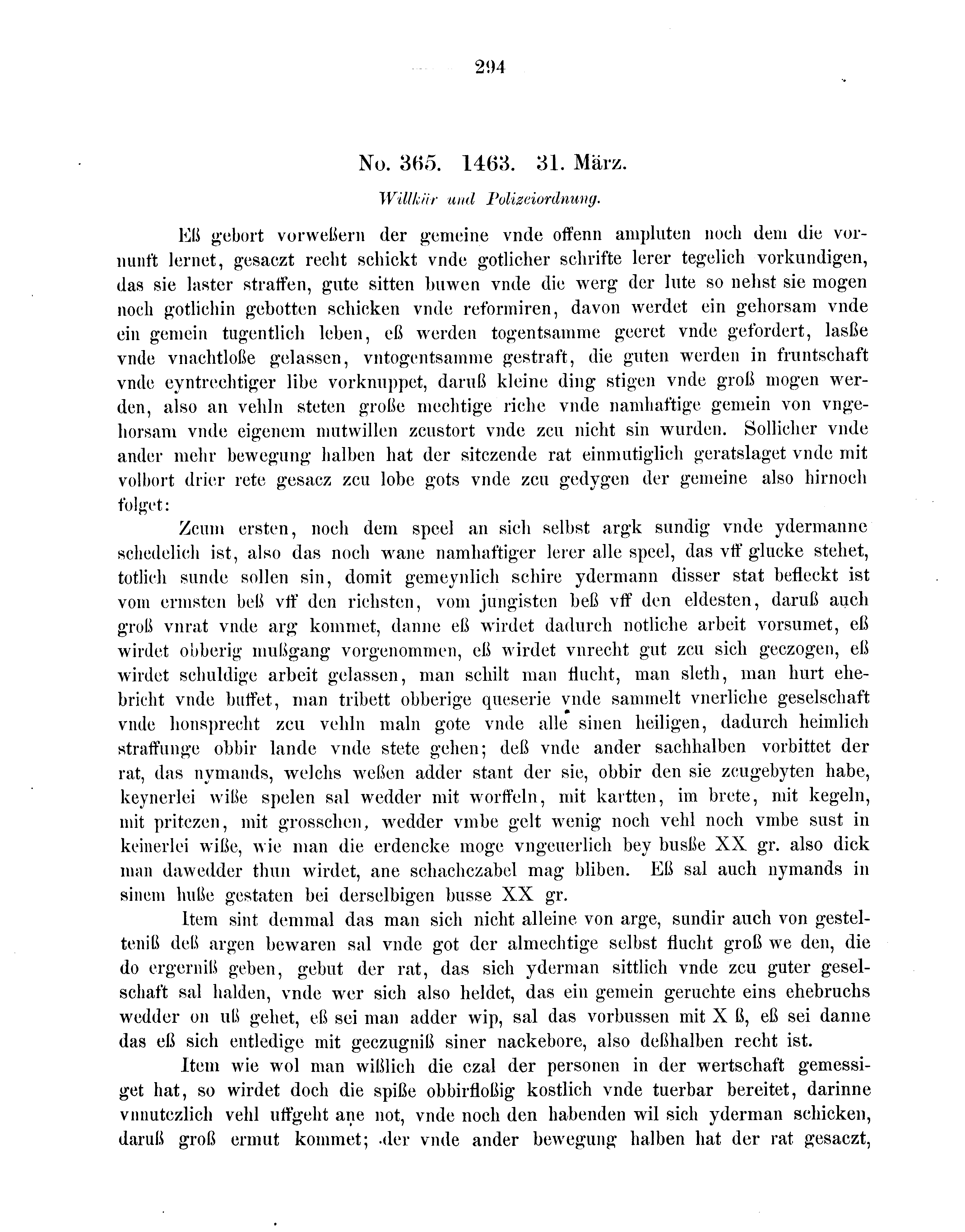 Historische Urkunde Seite 294 aus Band cds2_08