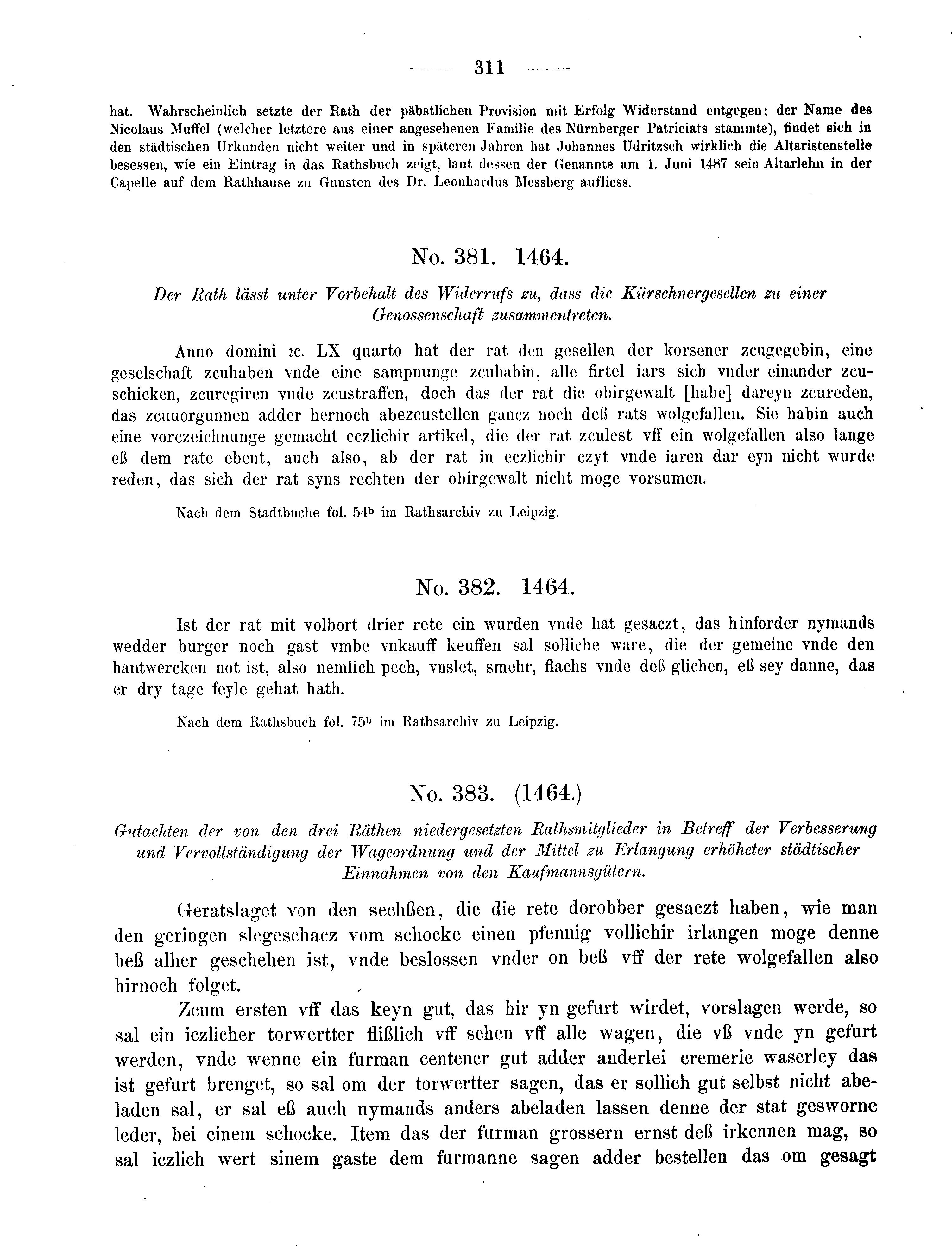 Historische Urkunde Seite 311 aus Band cds2_08