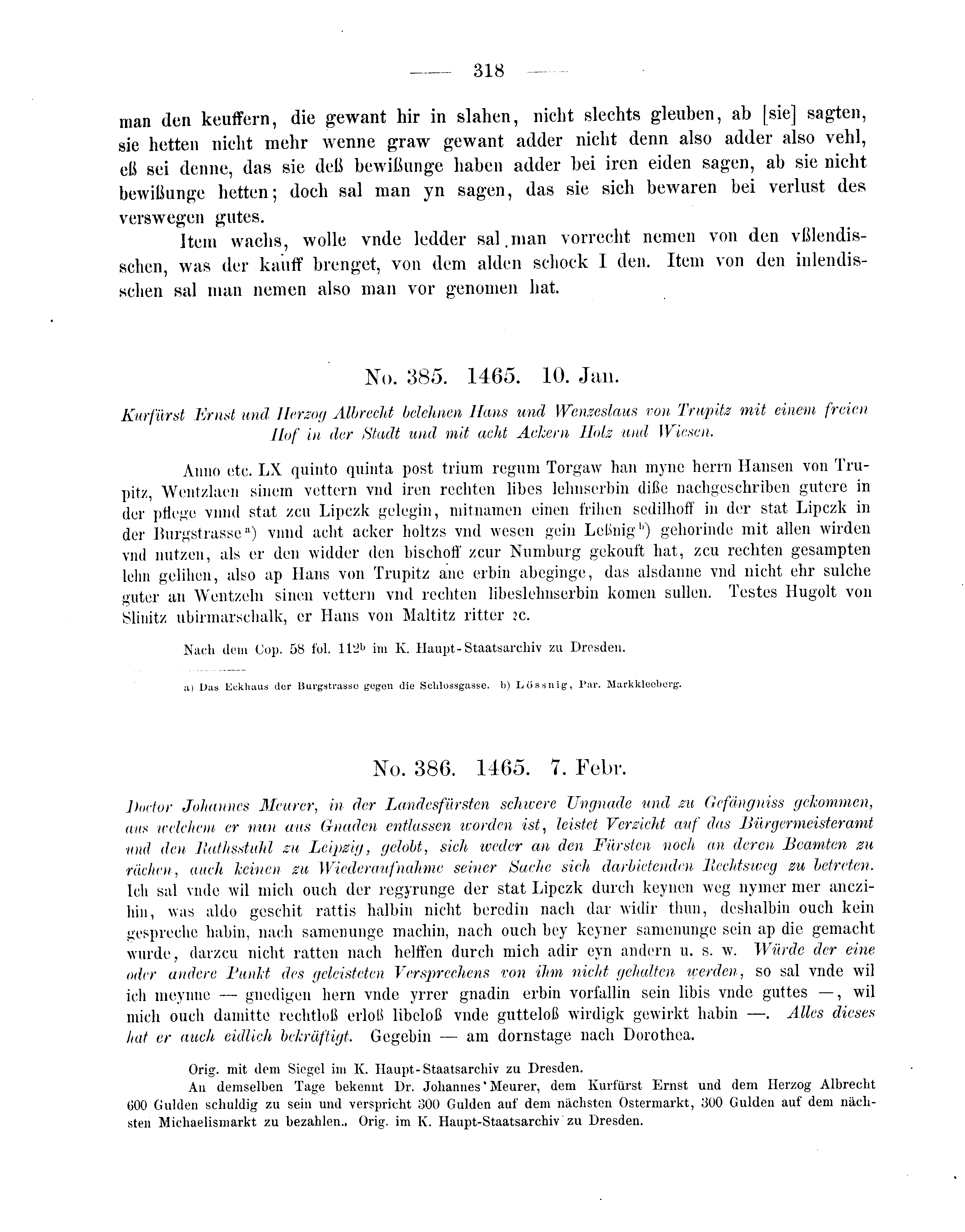 Historische Urkunde Seite 318 aus Band cds2_08