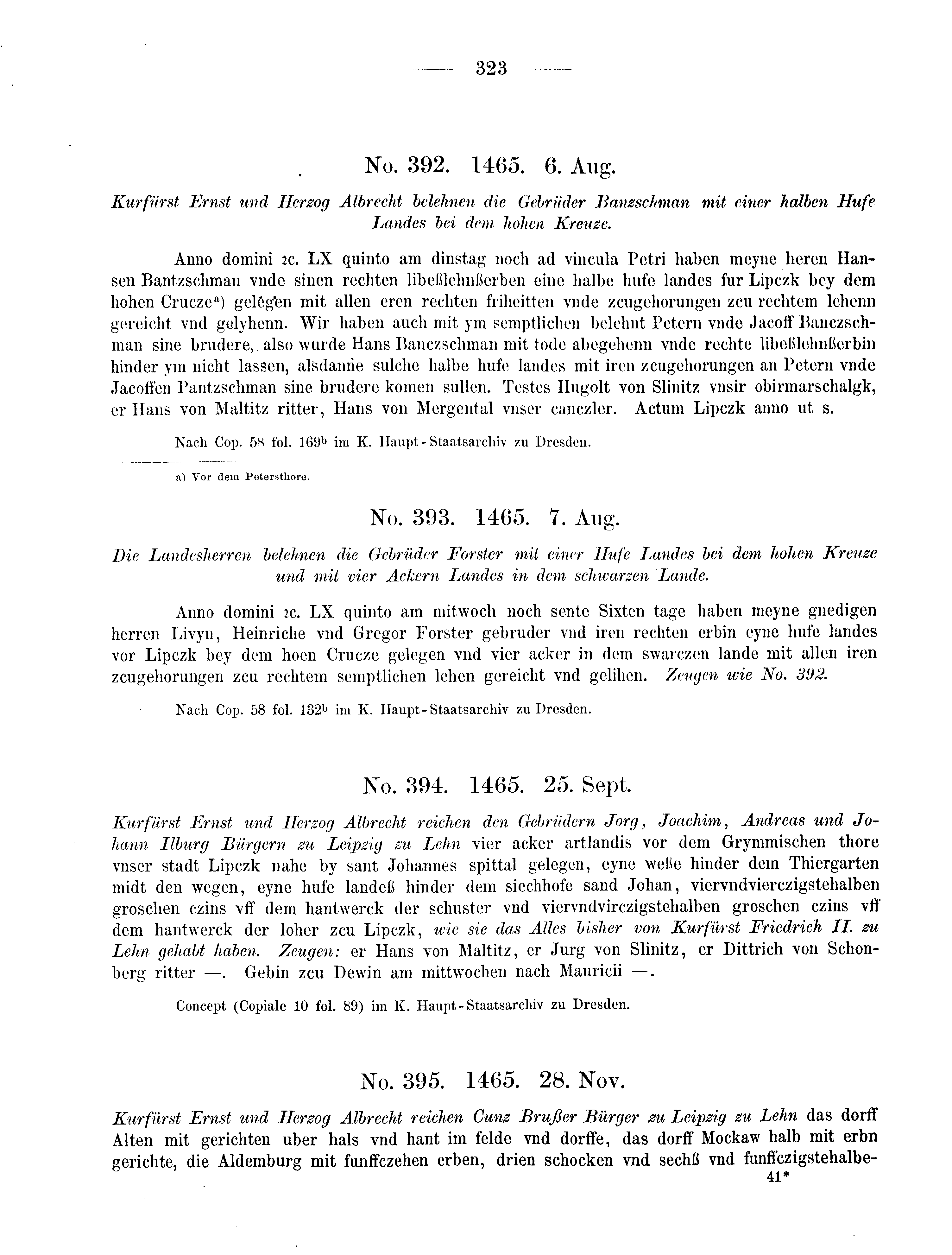 Historische Urkunde Seite 323 aus Band cds2_08