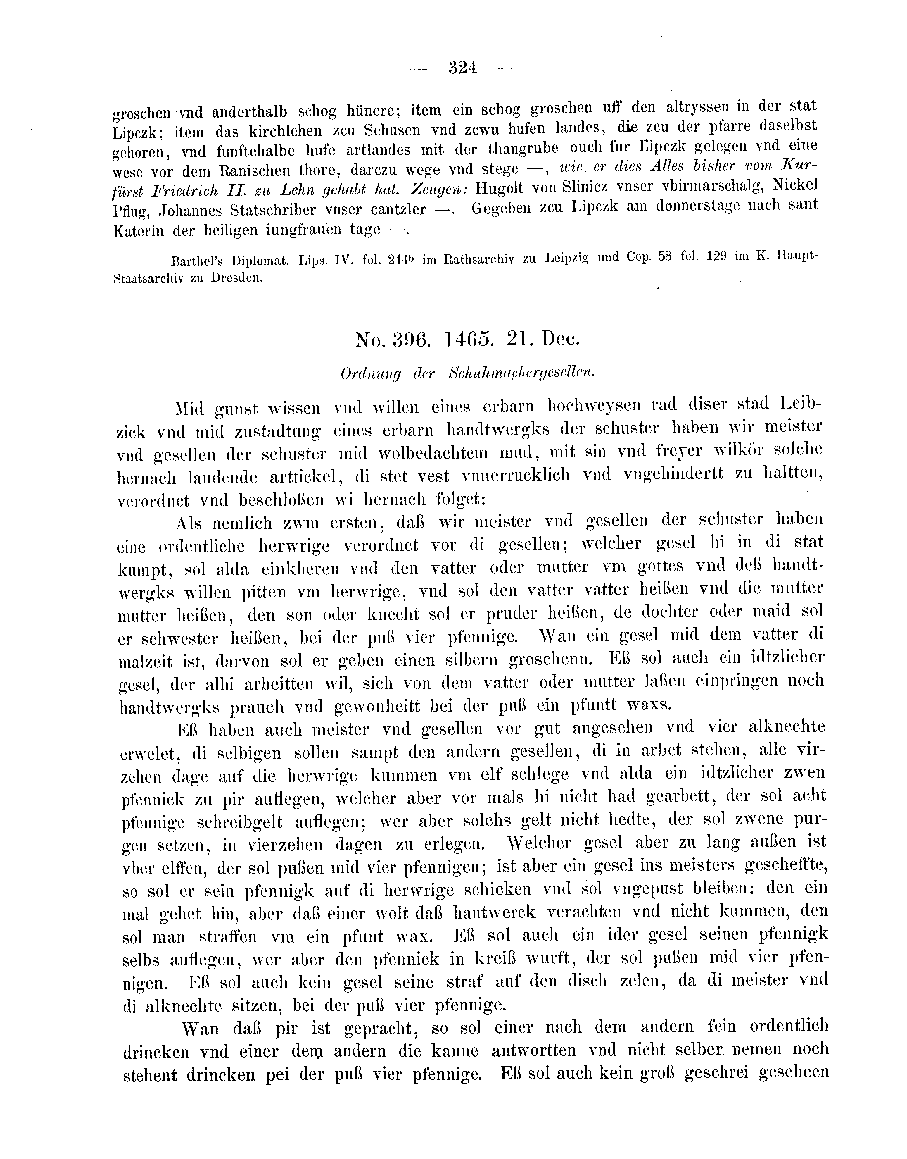 Historische Urkunde Seite 324 aus Band cds2_08