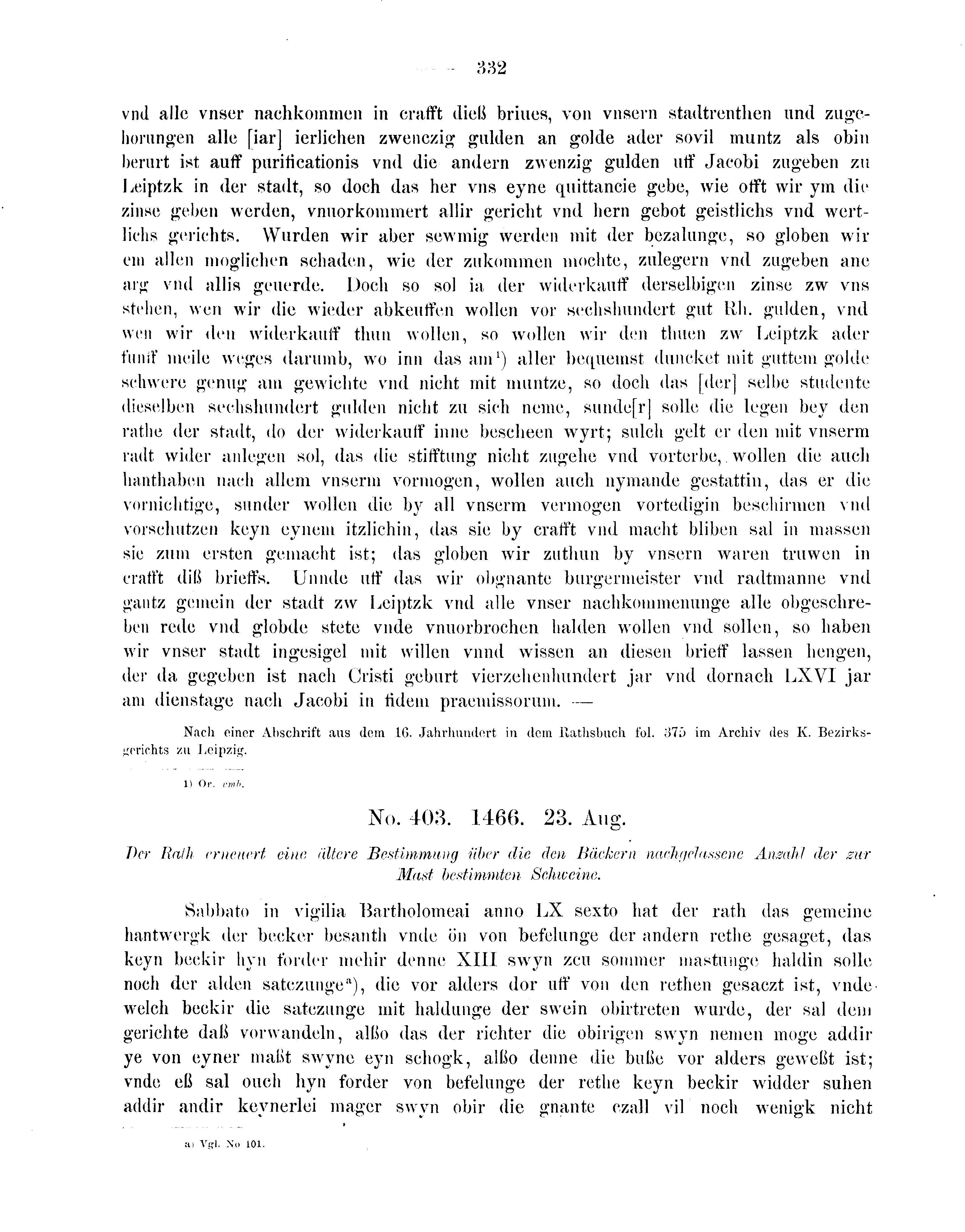 Historische Urkunde Seite 332 aus Band cds2_08