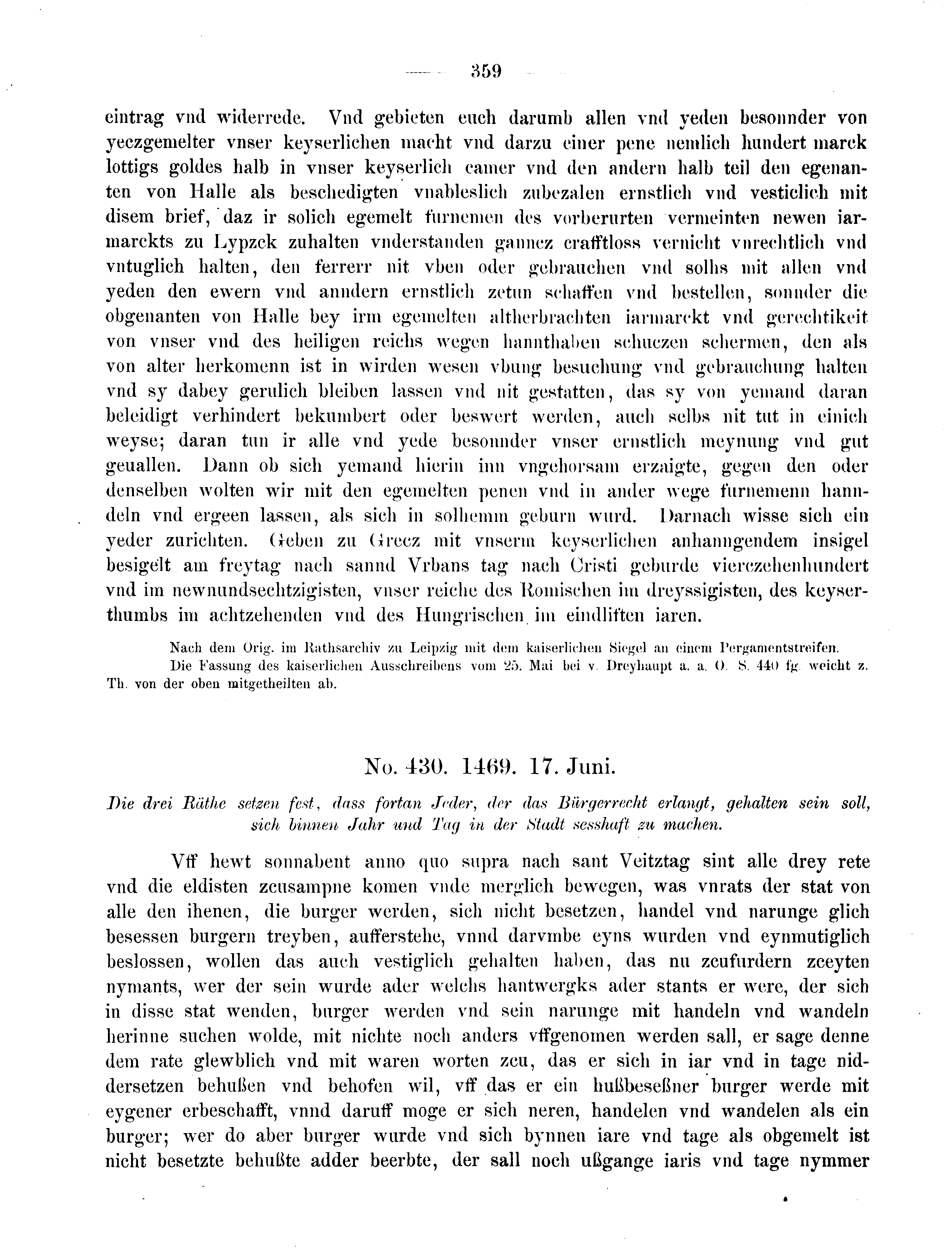 Historische Urkunde Seite 359 aus Band cds2_08