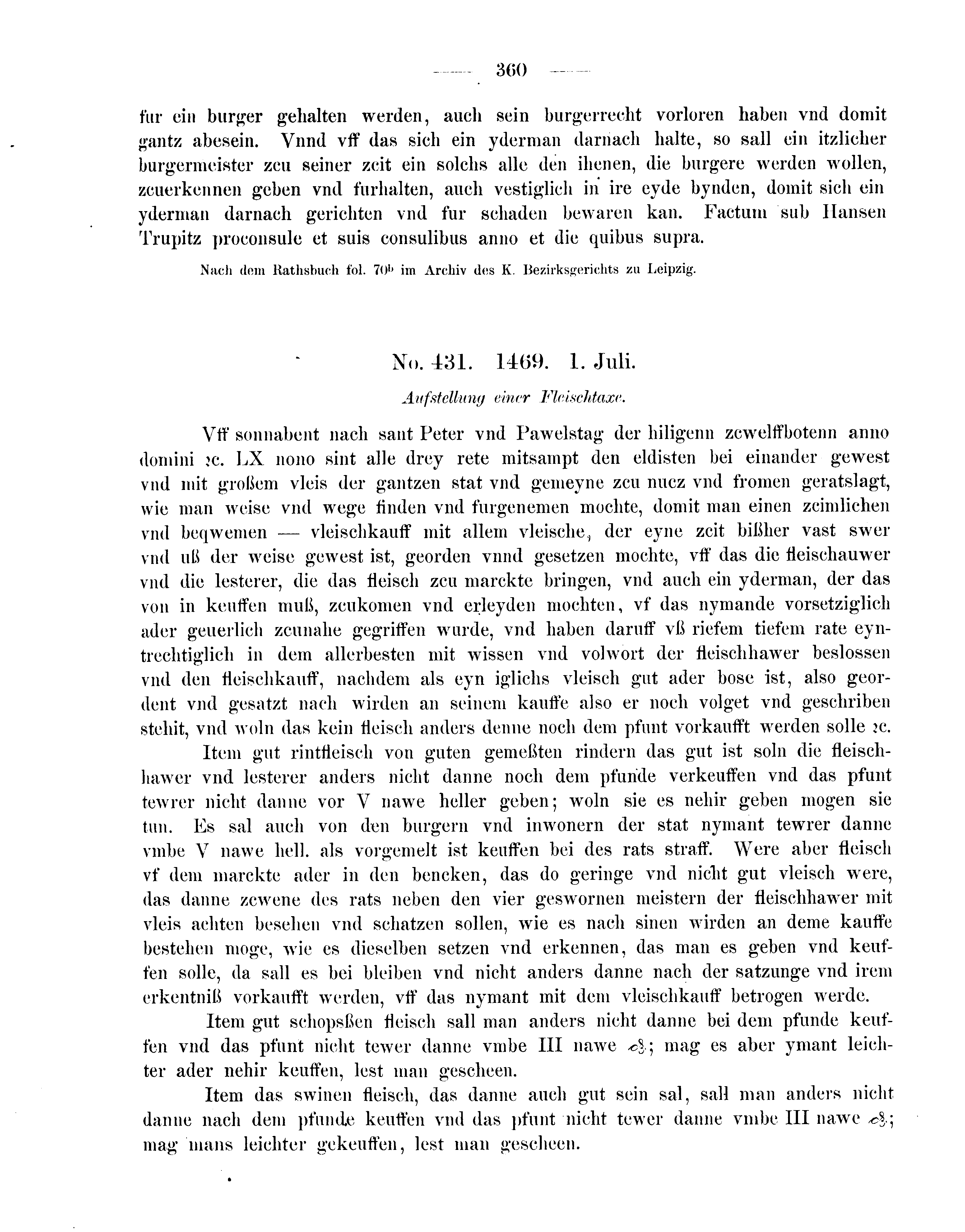 Historische Urkunde Seite 360 aus Band cds2_08