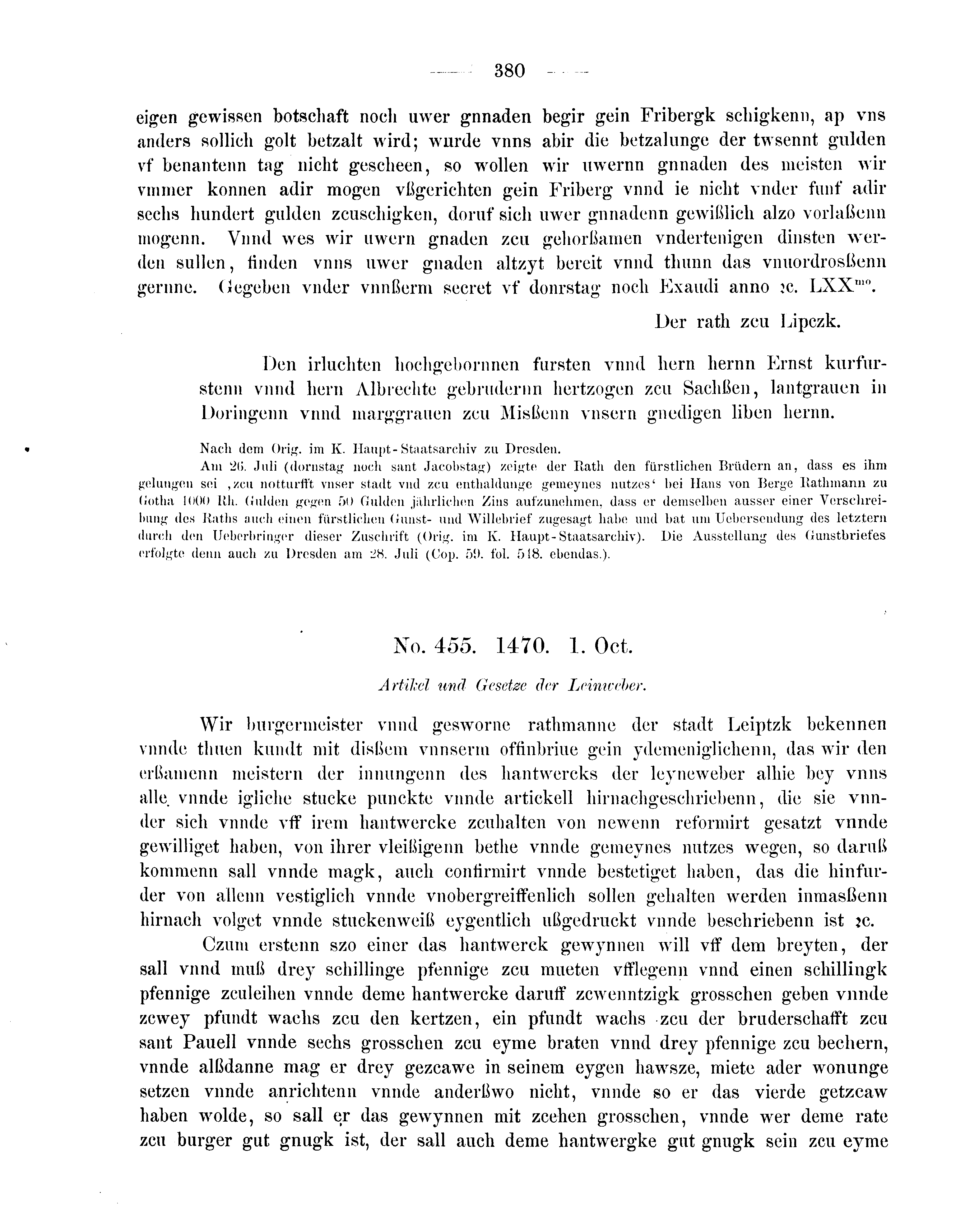 Historische Urkunde Seite 380 aus Band cds2_08