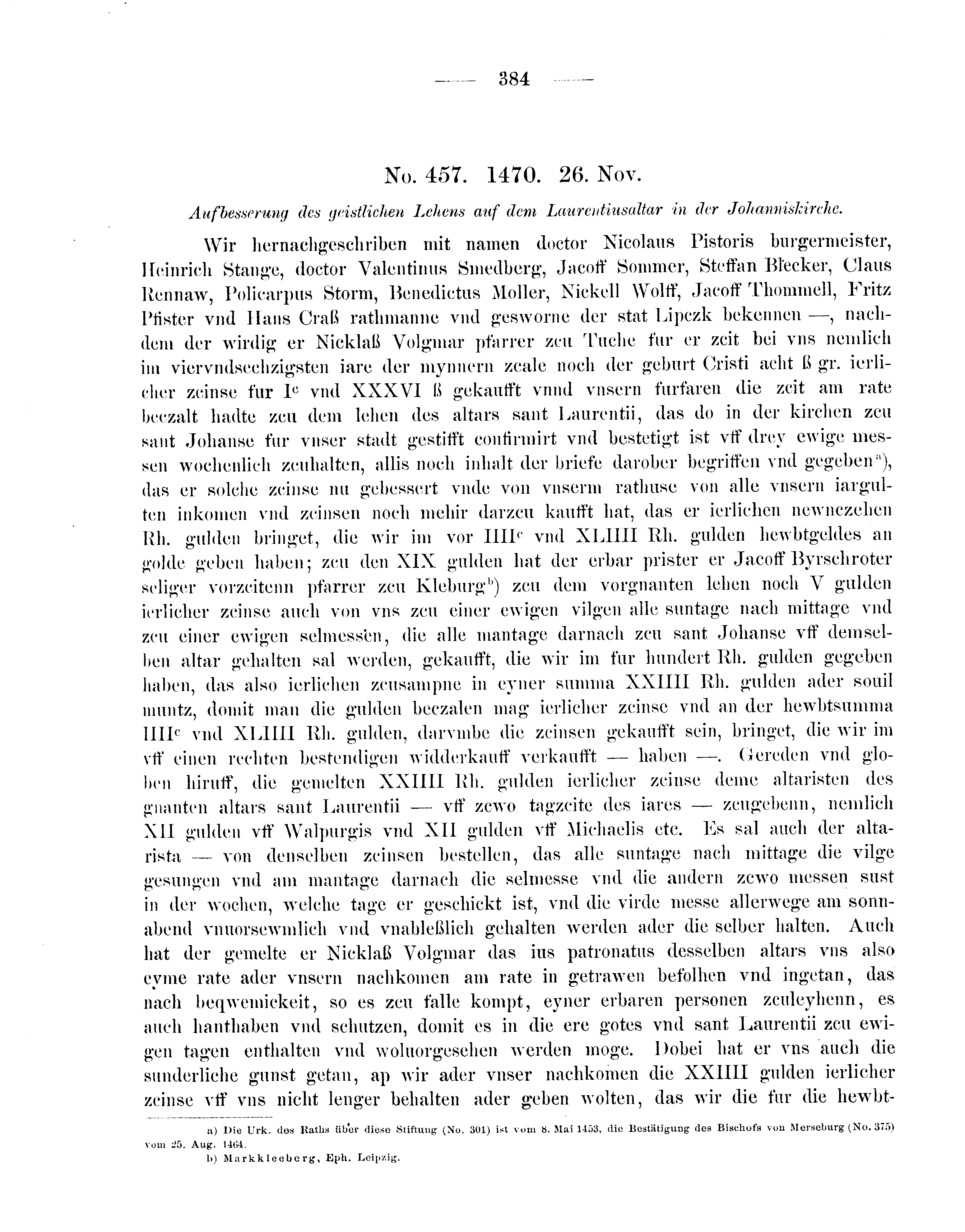 Historische Urkunde Seite 384 aus Band cds2_08