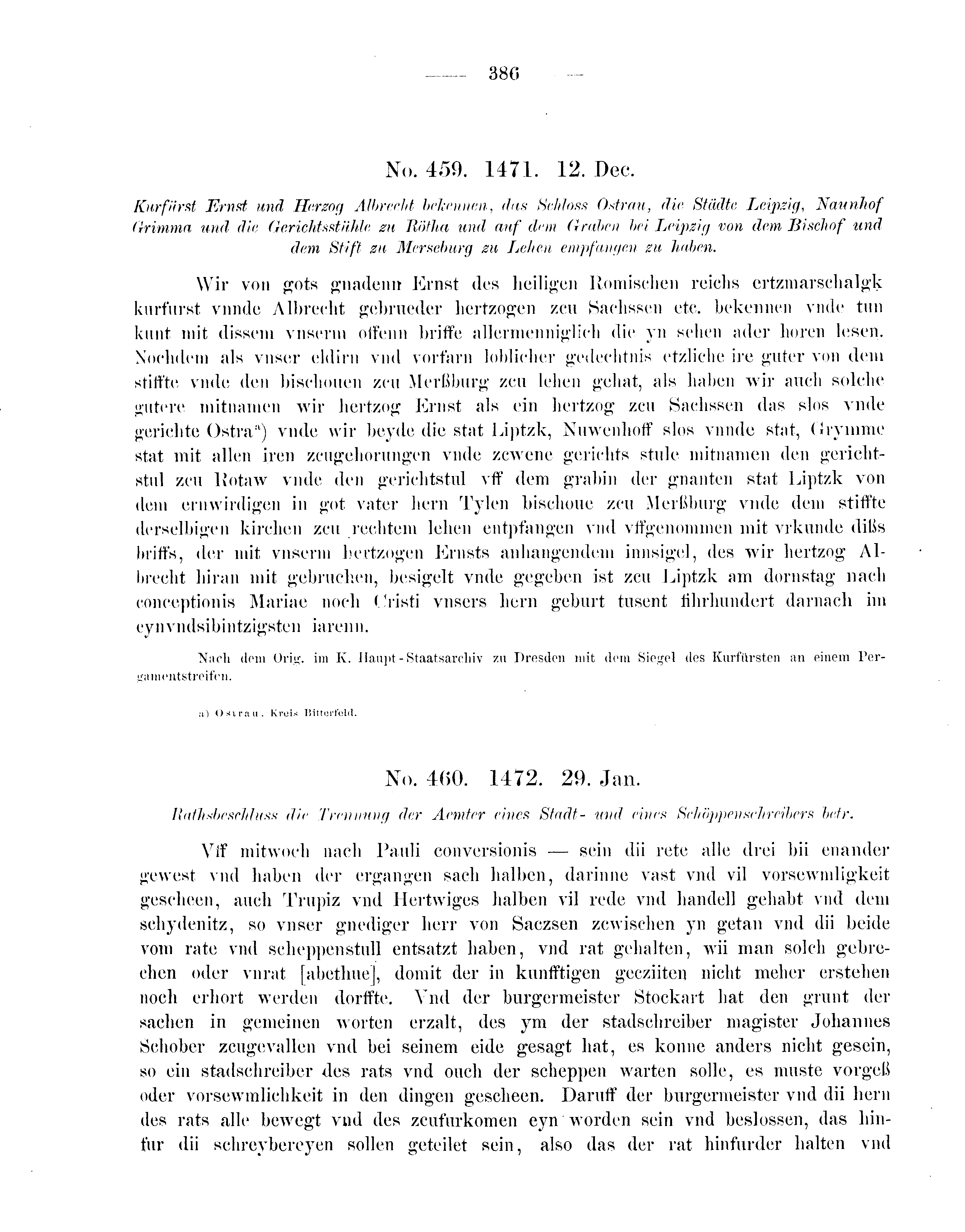 Historische Urkunde Seite 386 aus Band cds2_08