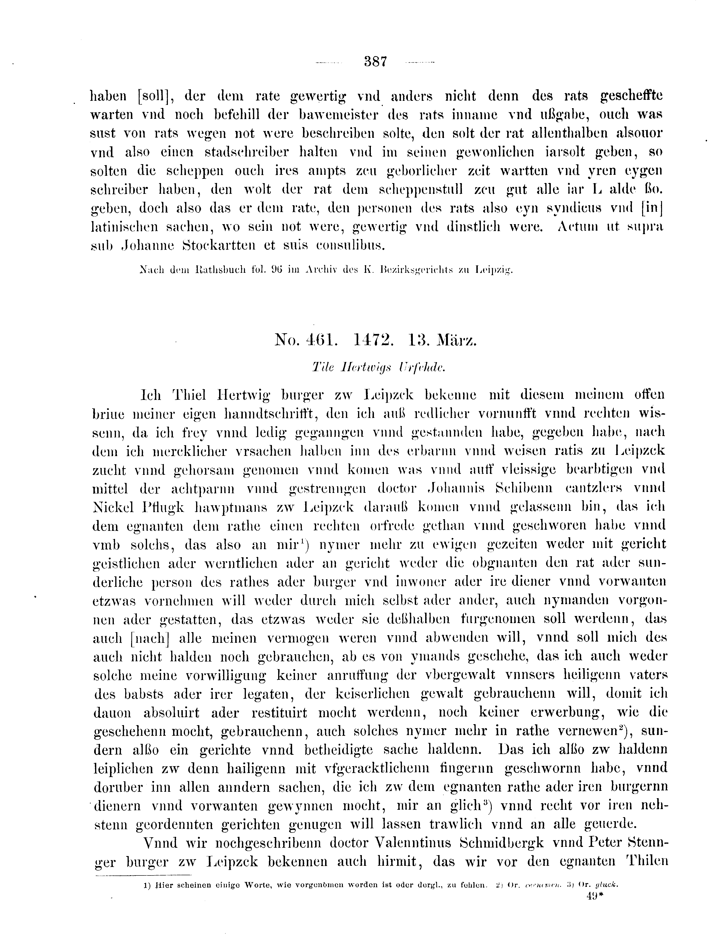 Historische Urkunde Seite 387 aus Band cds2_08