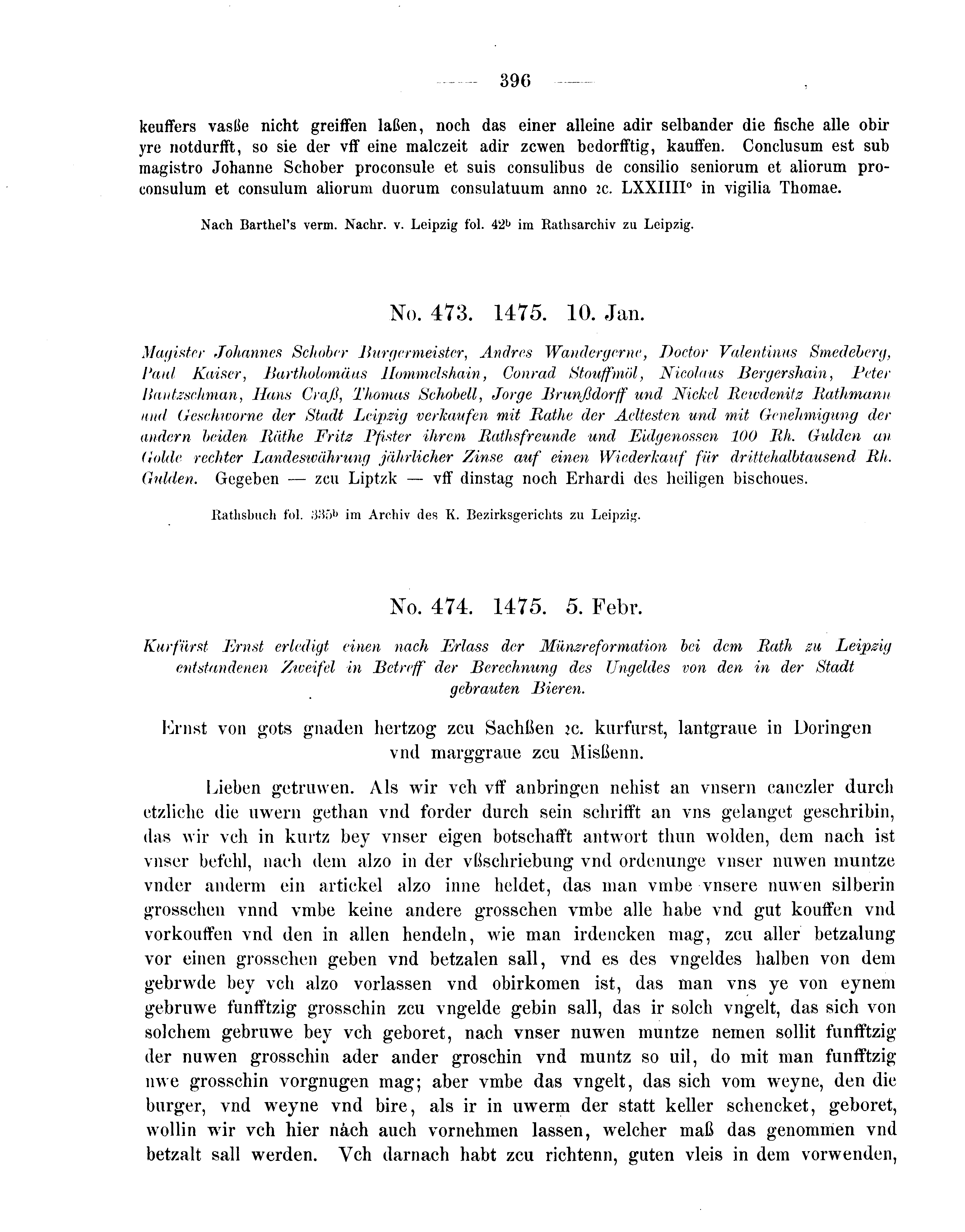 Historische Urkunde Seite 396 aus Band cds2_08