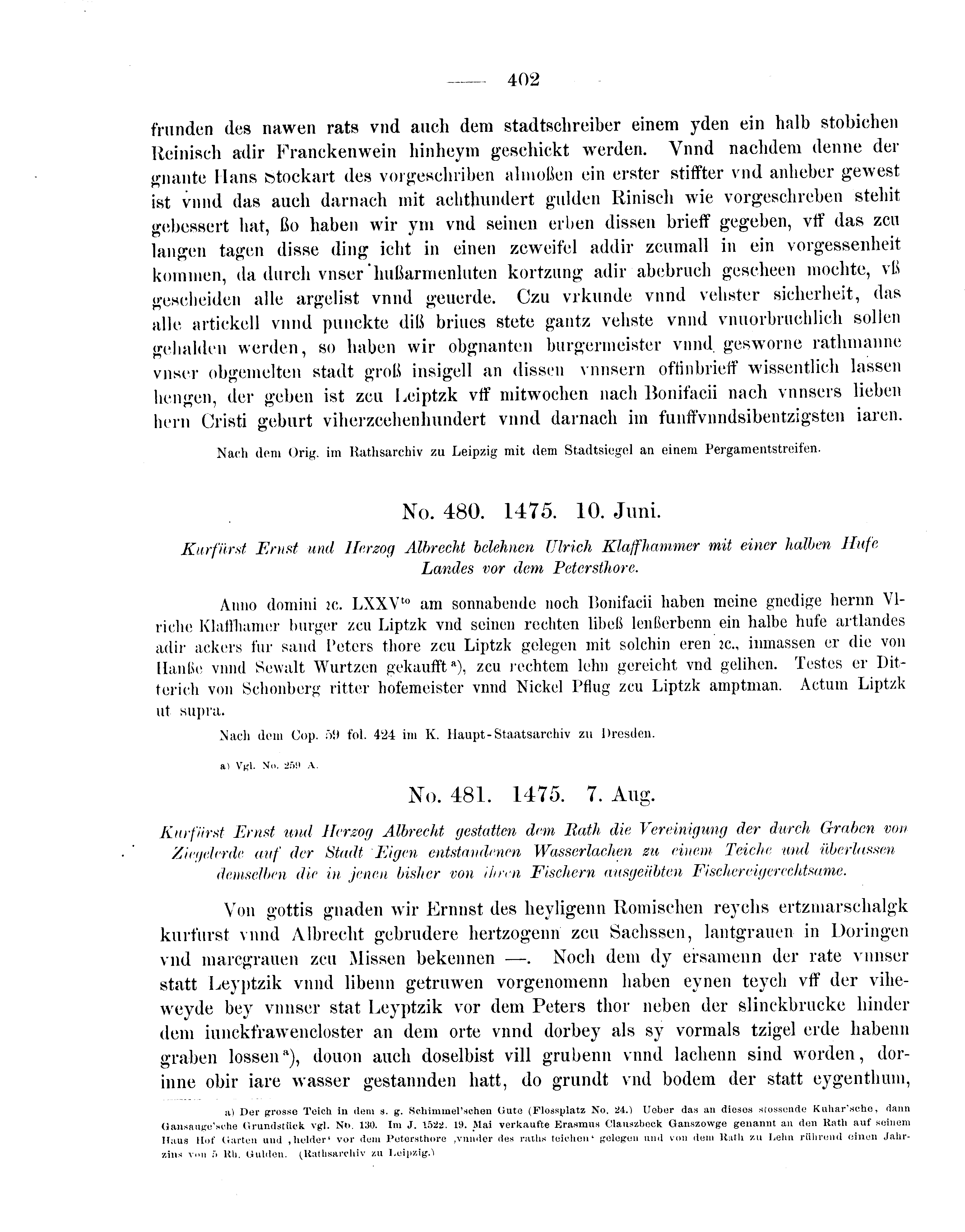 Historische Urkunde Seite 402 aus Band cds2_08