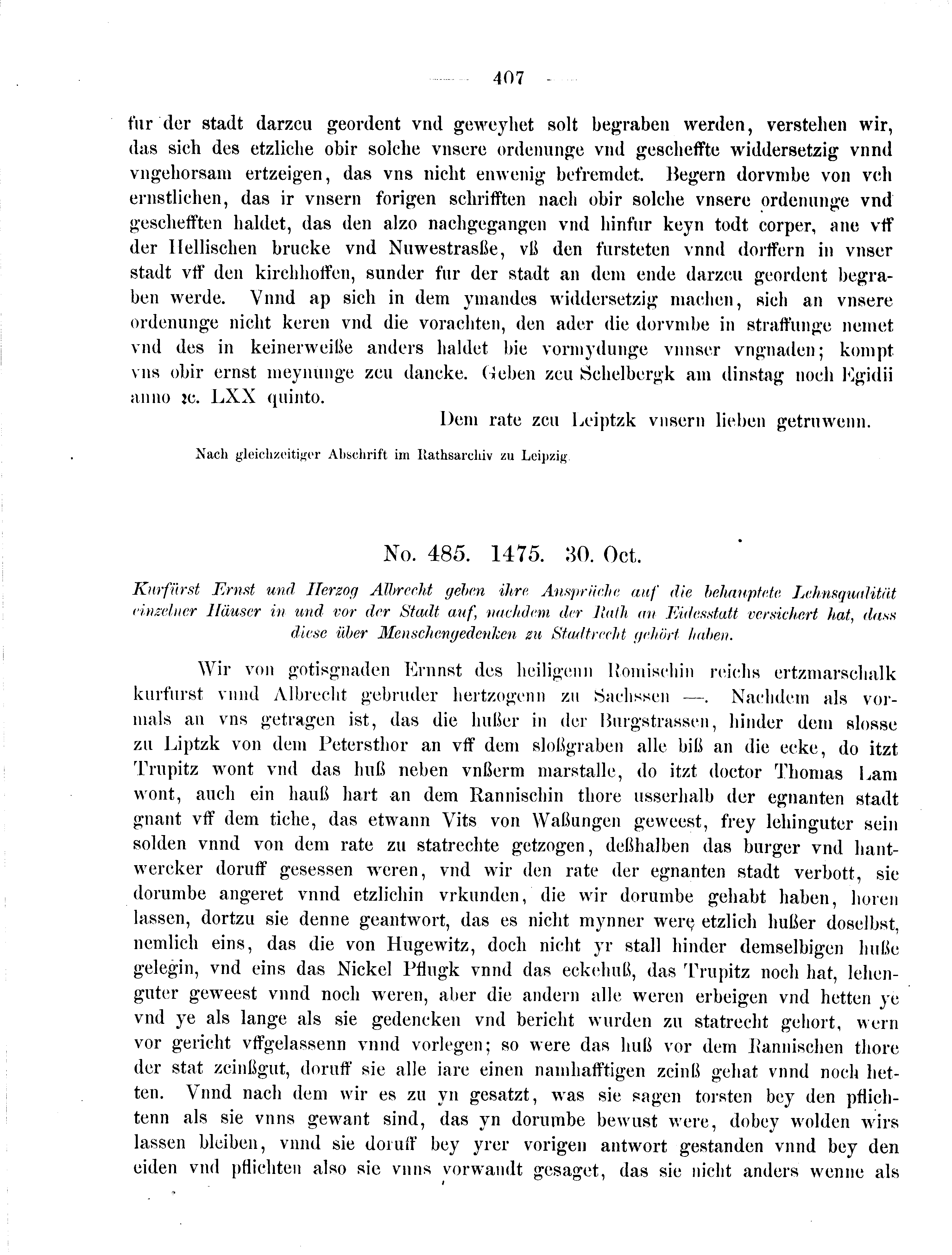 Historische Urkunde Seite 407 aus Band cds2_08