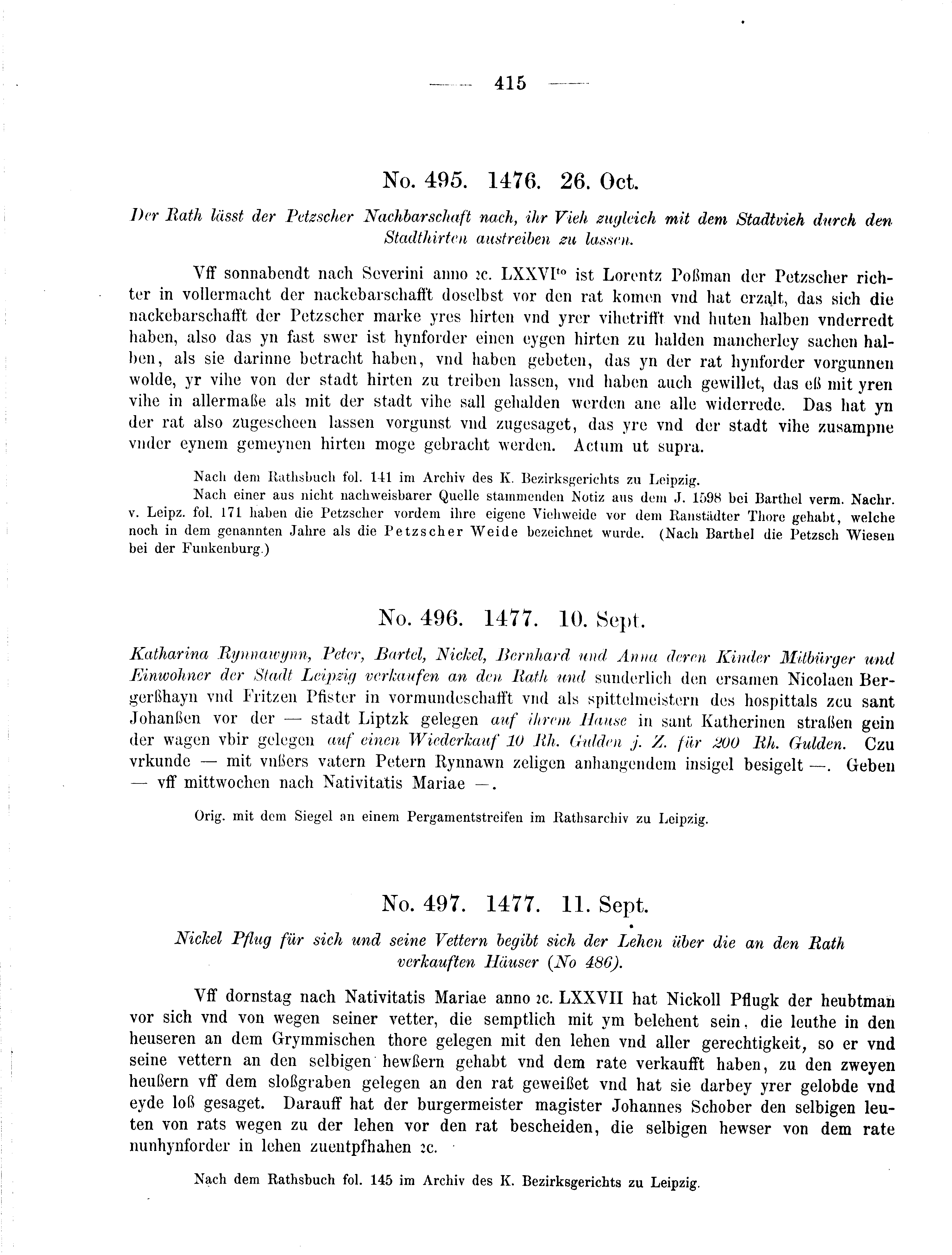 Historische Urkunde Seite 415 aus Band cds2_08