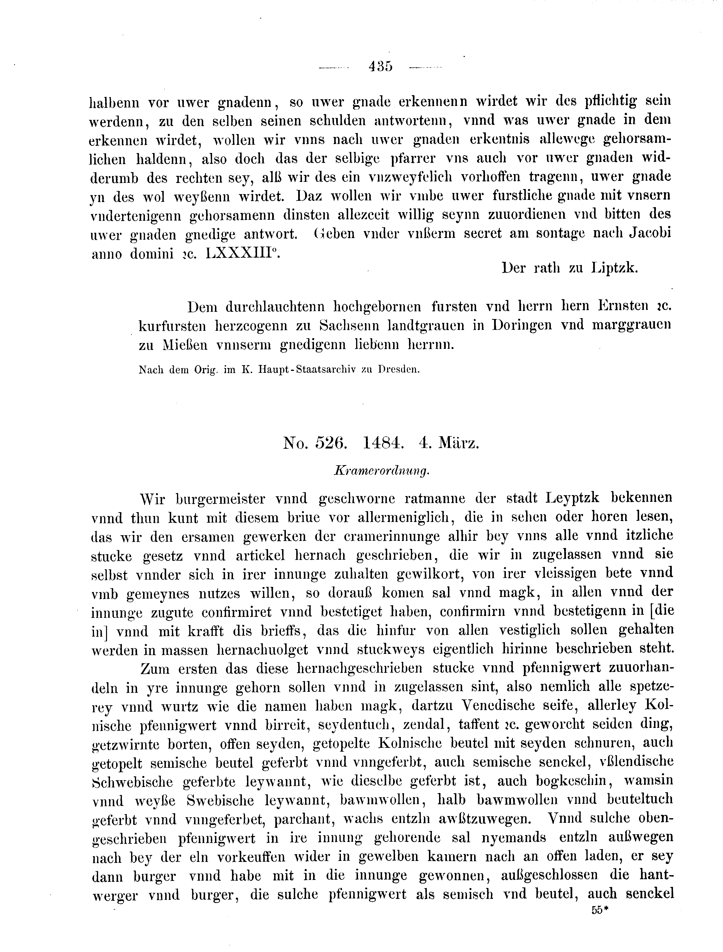 Historische Urkunde Seite 435 aus Band cds2_08