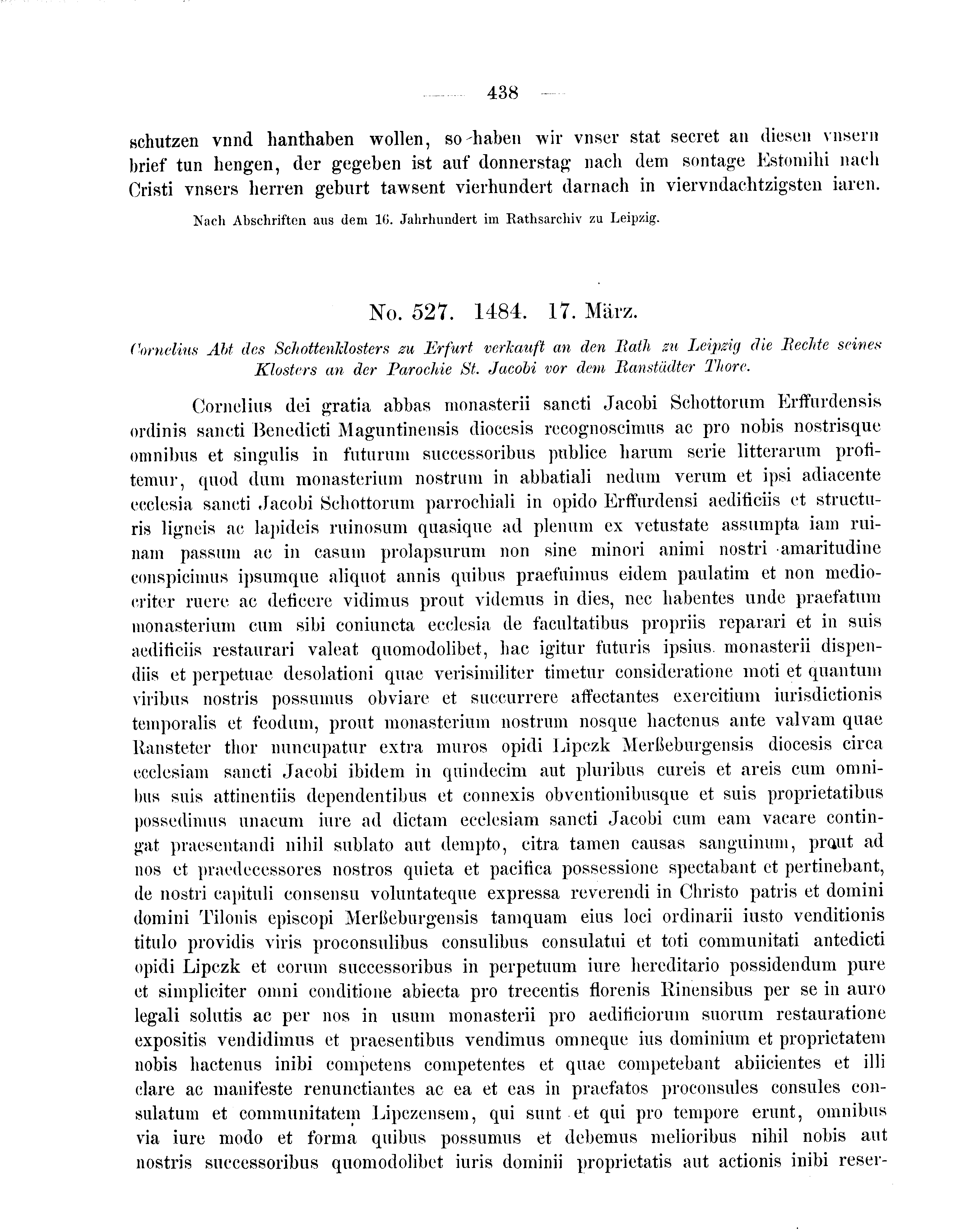 Historische Urkunde Seite 438 aus Band cds2_08