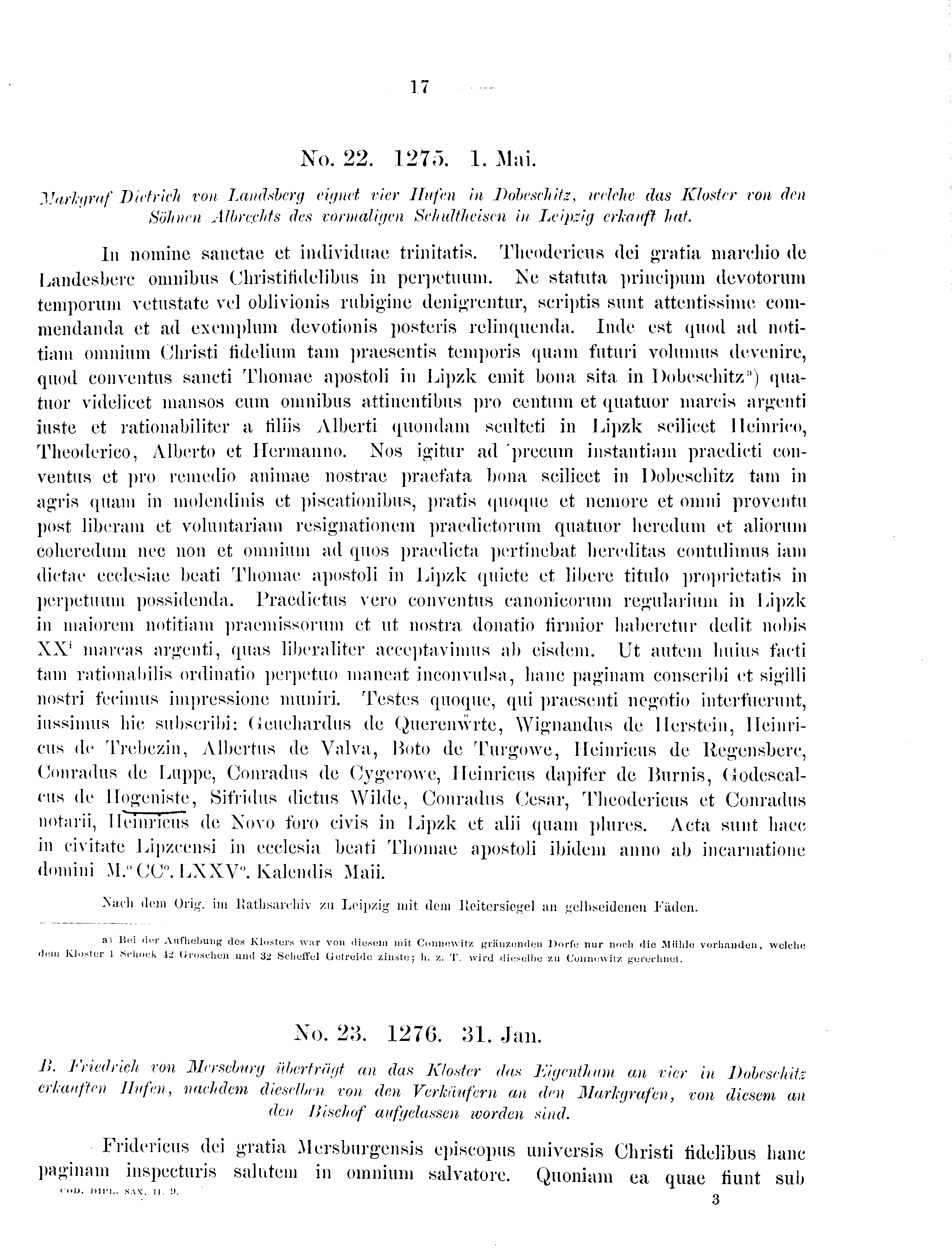 Historische Urkunde Seite 17 aus Band cds2_09