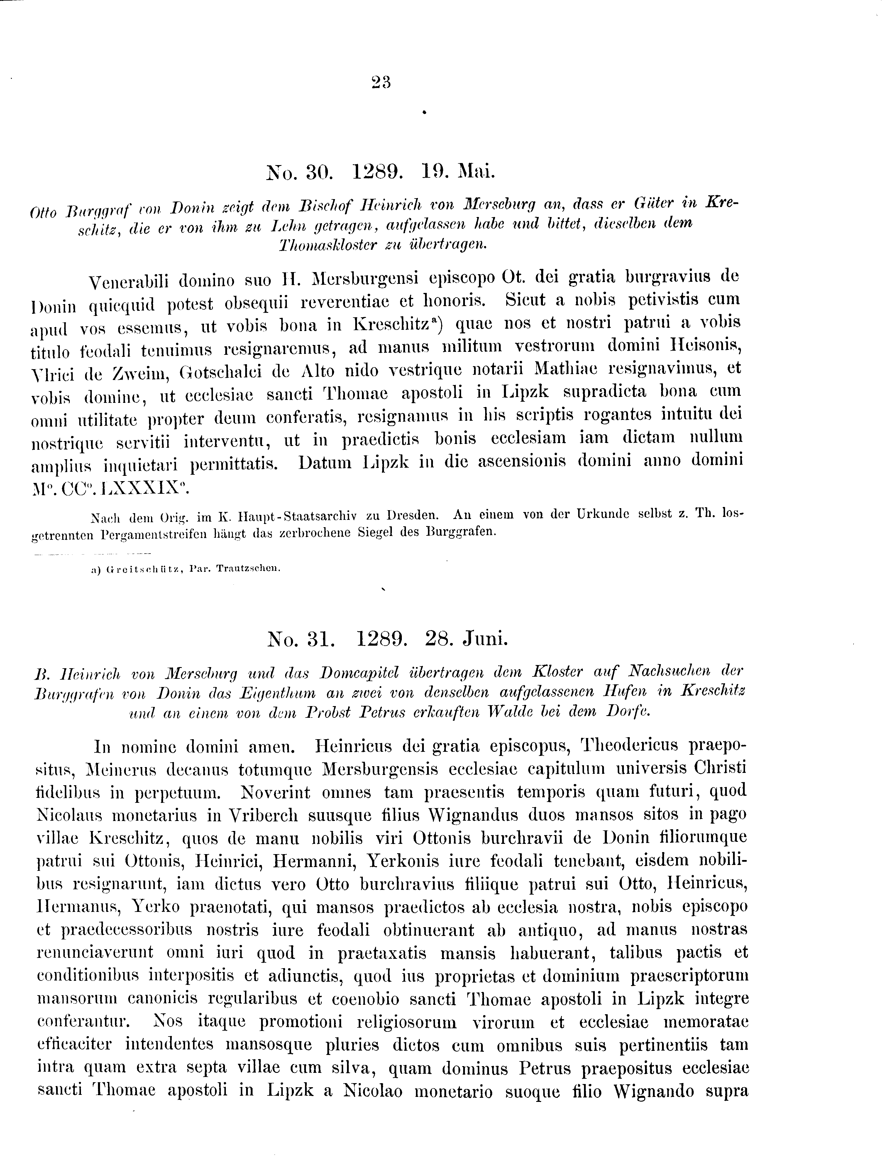 Historische Urkunde Seite 23 aus Band cds2_09