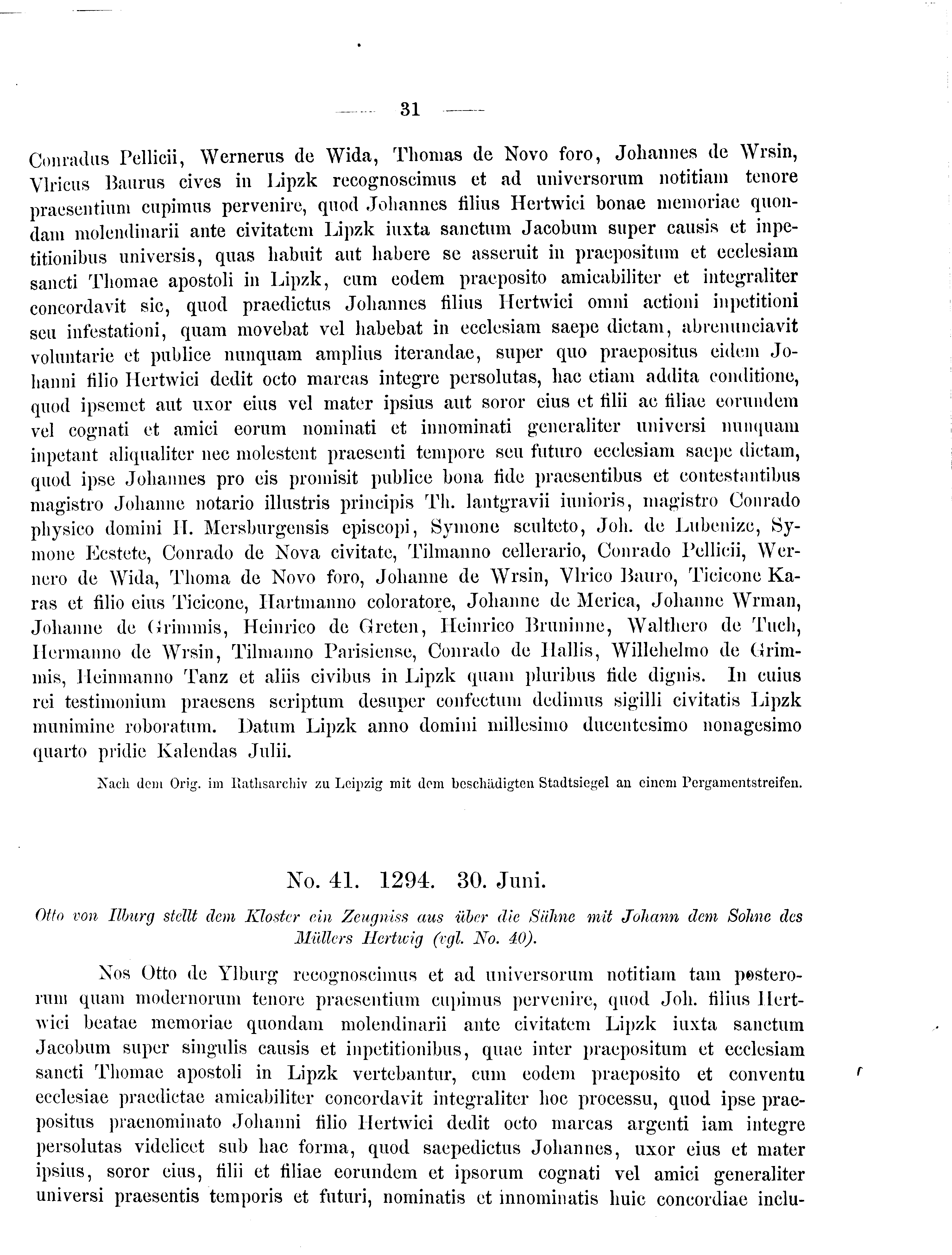 Historische Urkunde Seite 31 aus Band cds2_09