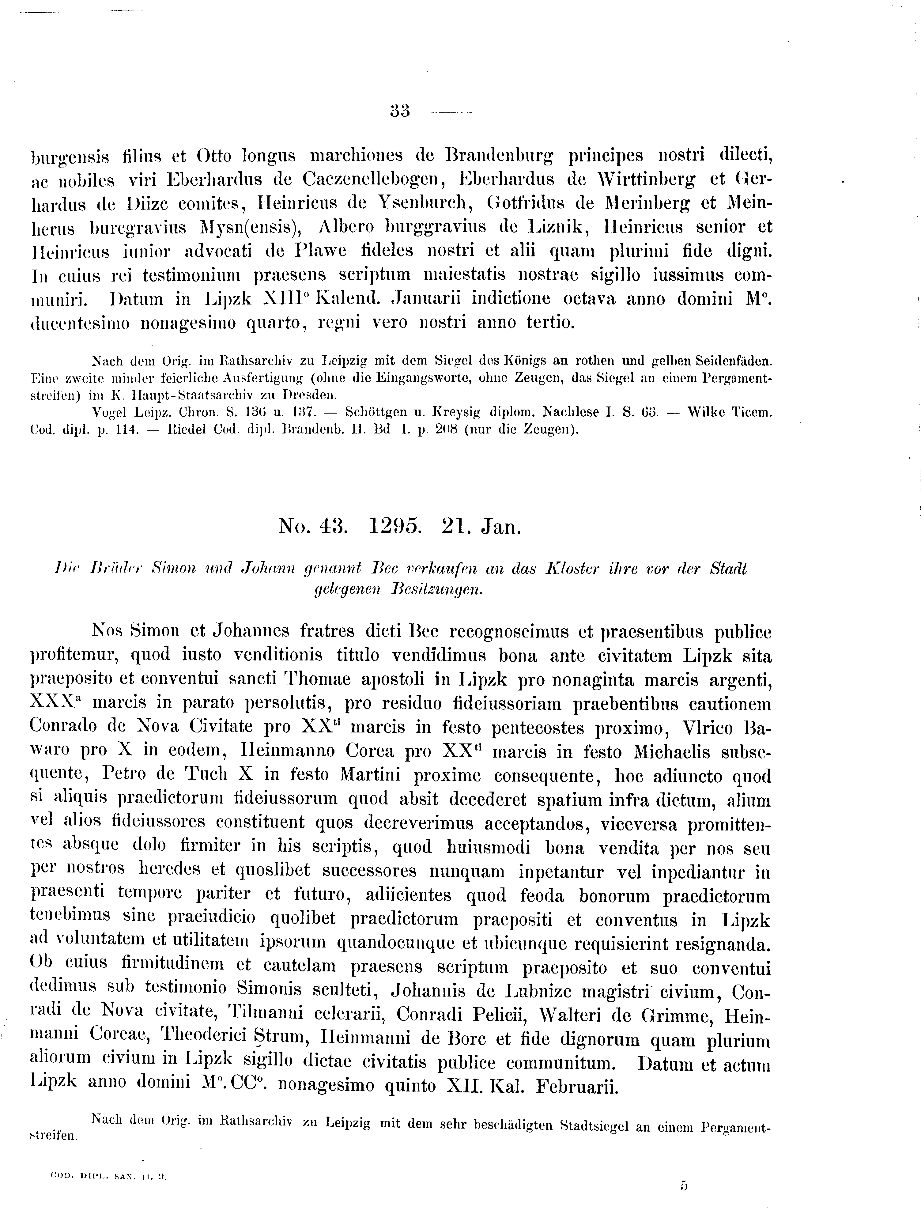 Historische Urkunde Seite 33 aus Band cds2_09