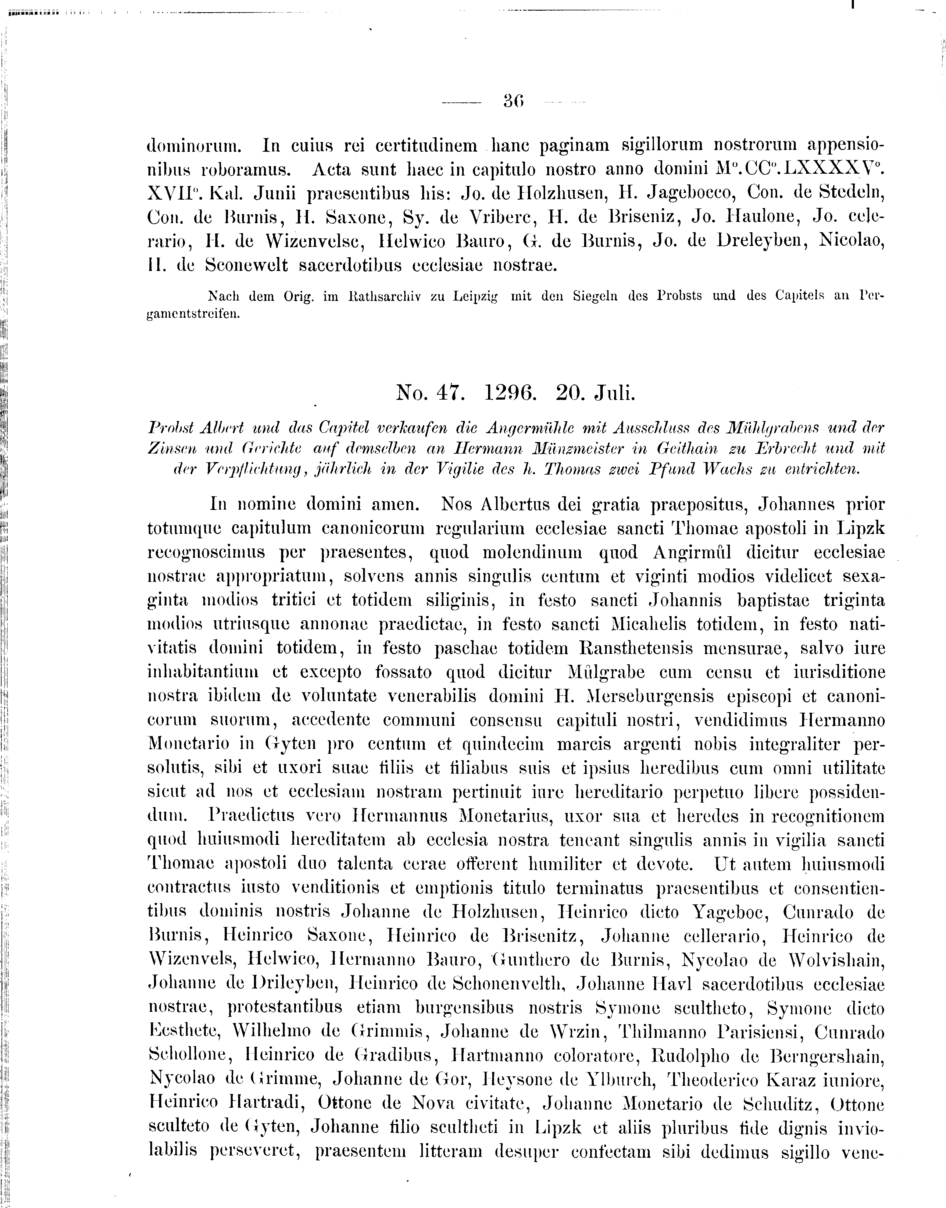 Historische Urkunde Seite 36 aus Band cds2_09