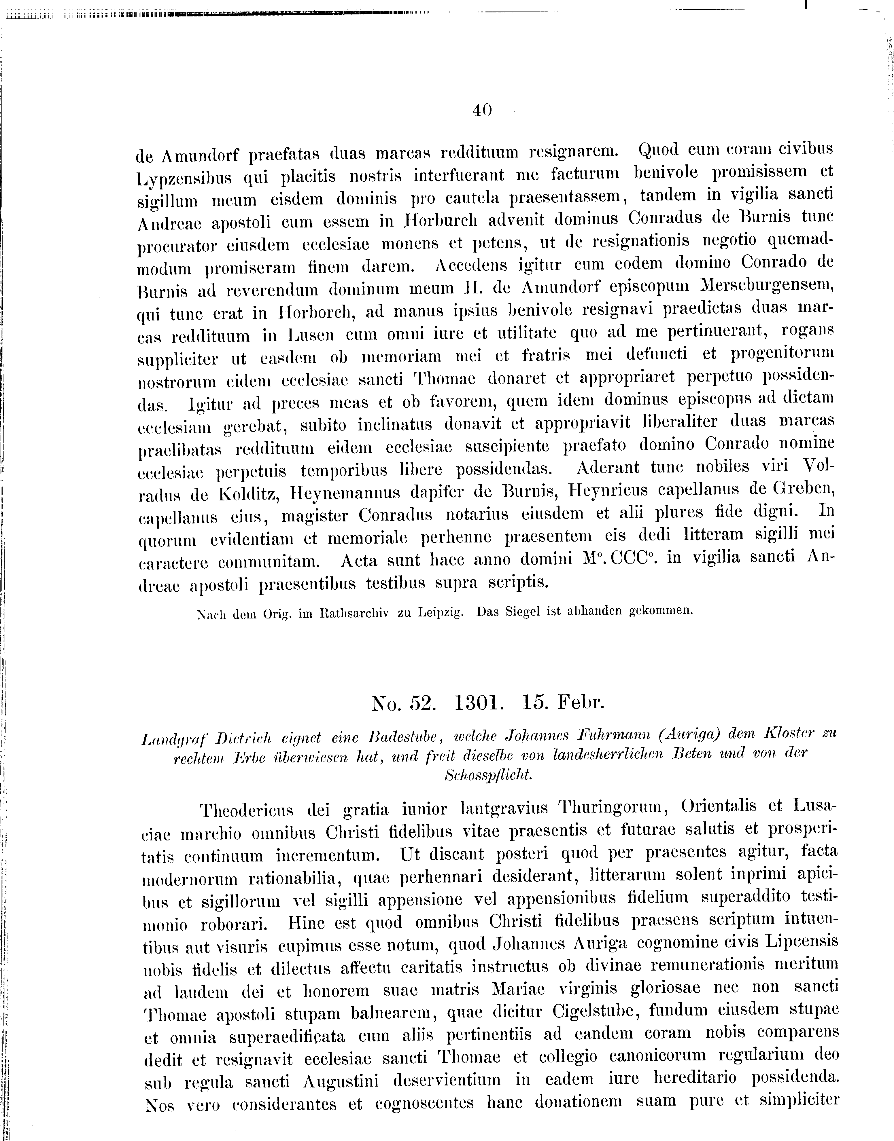 Historische Urkunde Seite 40 aus Band cds2_09