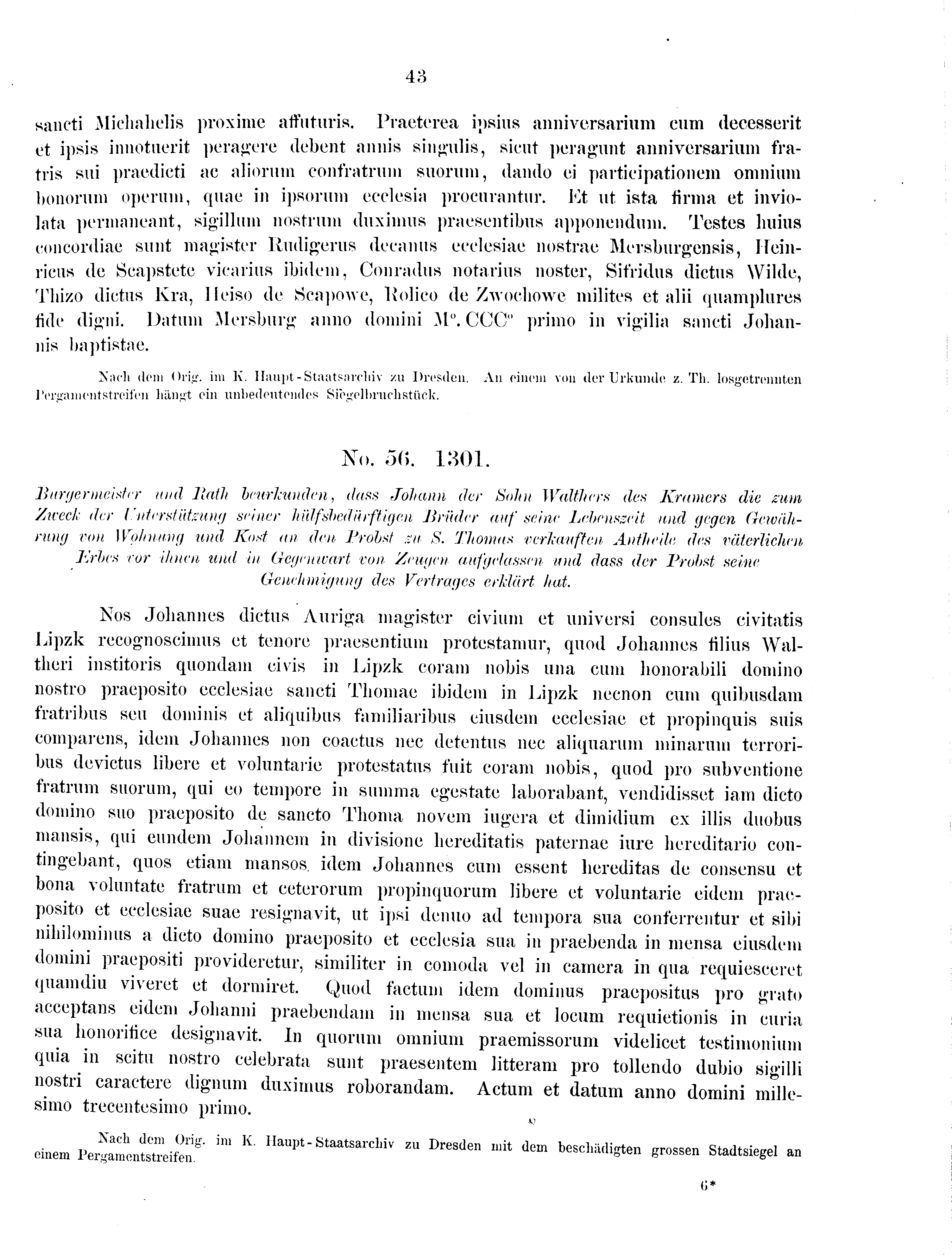 Historische Urkunde Seite 43 aus Band cds2_09