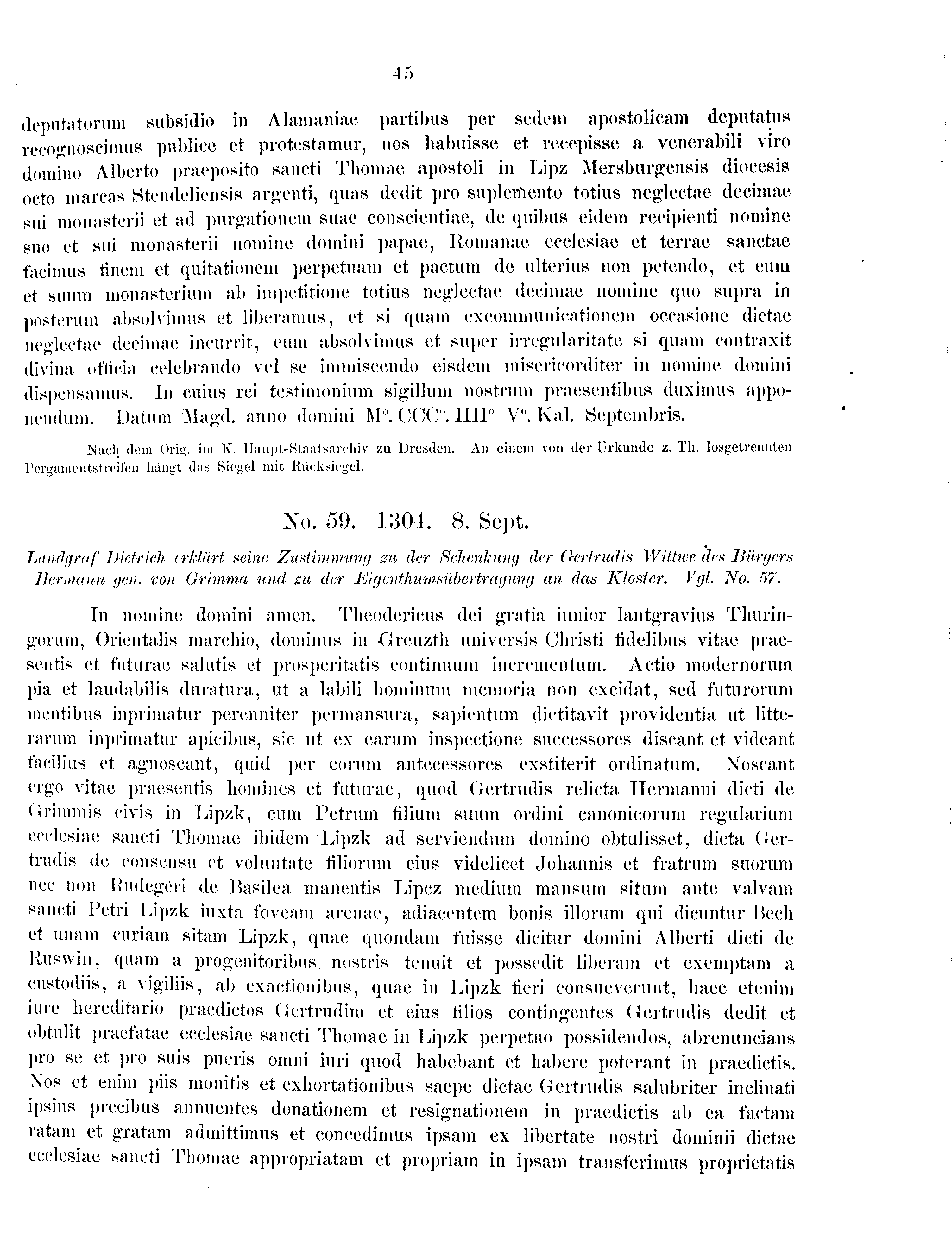 Historische Urkunde Seite 45 aus Band cds2_09