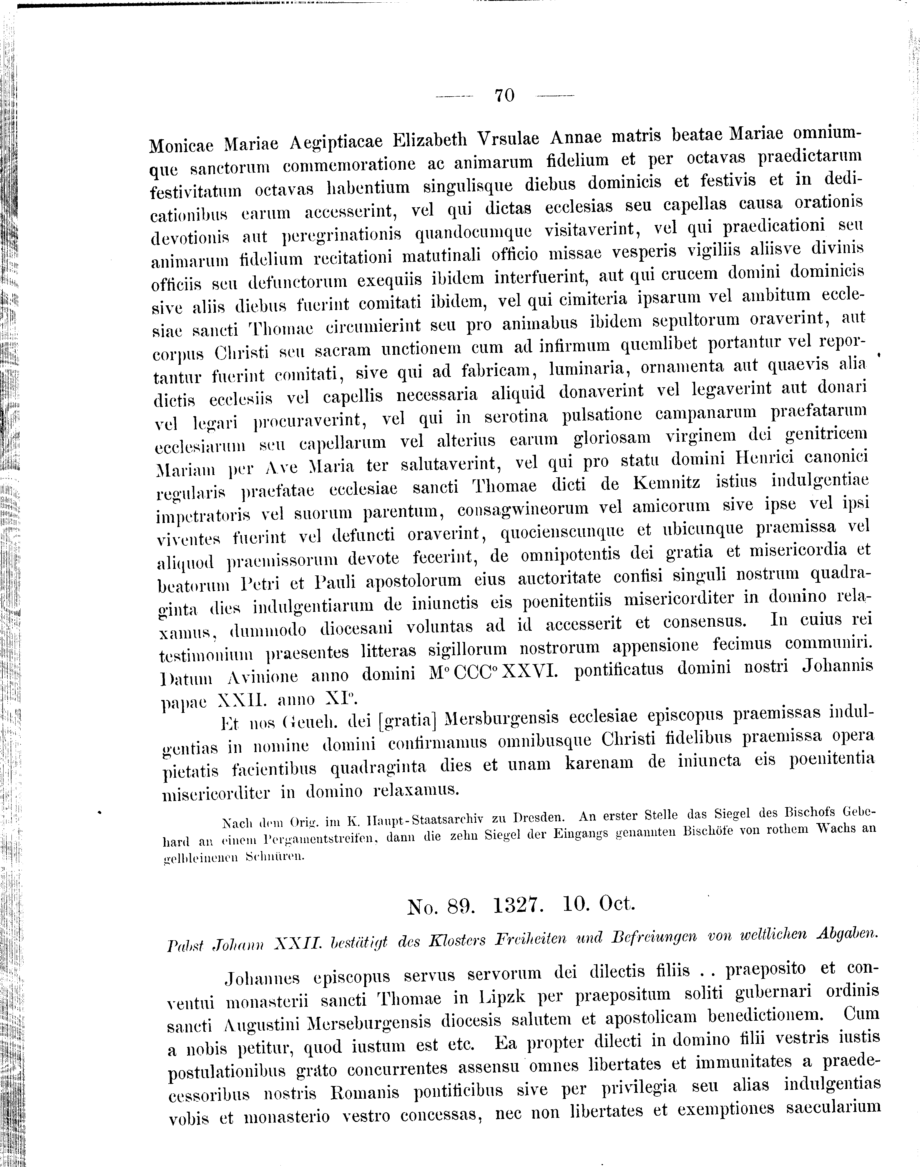 Historische Urkunde Seite 70 aus Band cds2_09