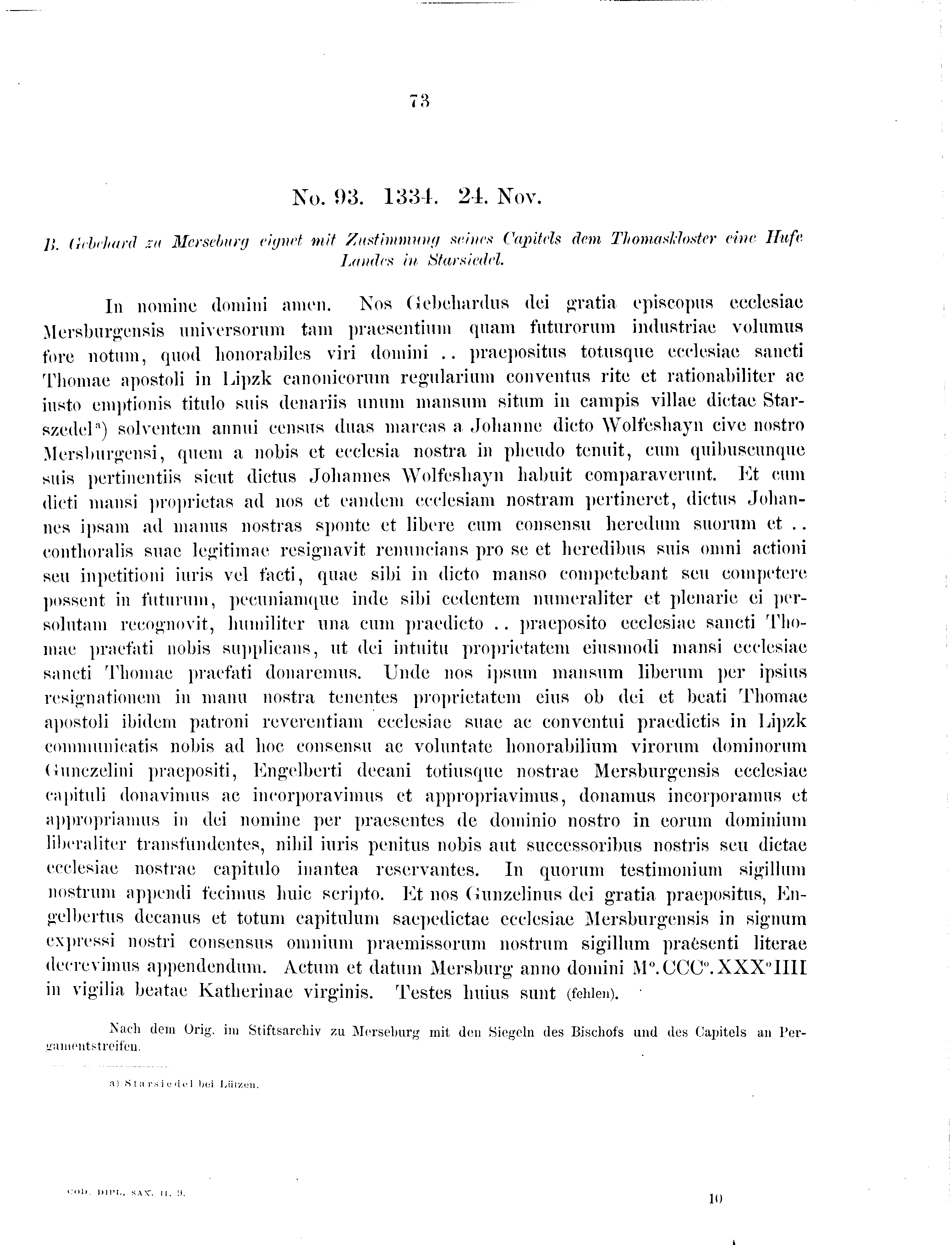 Historische Urkunde Seite 73 aus Band cds2_09